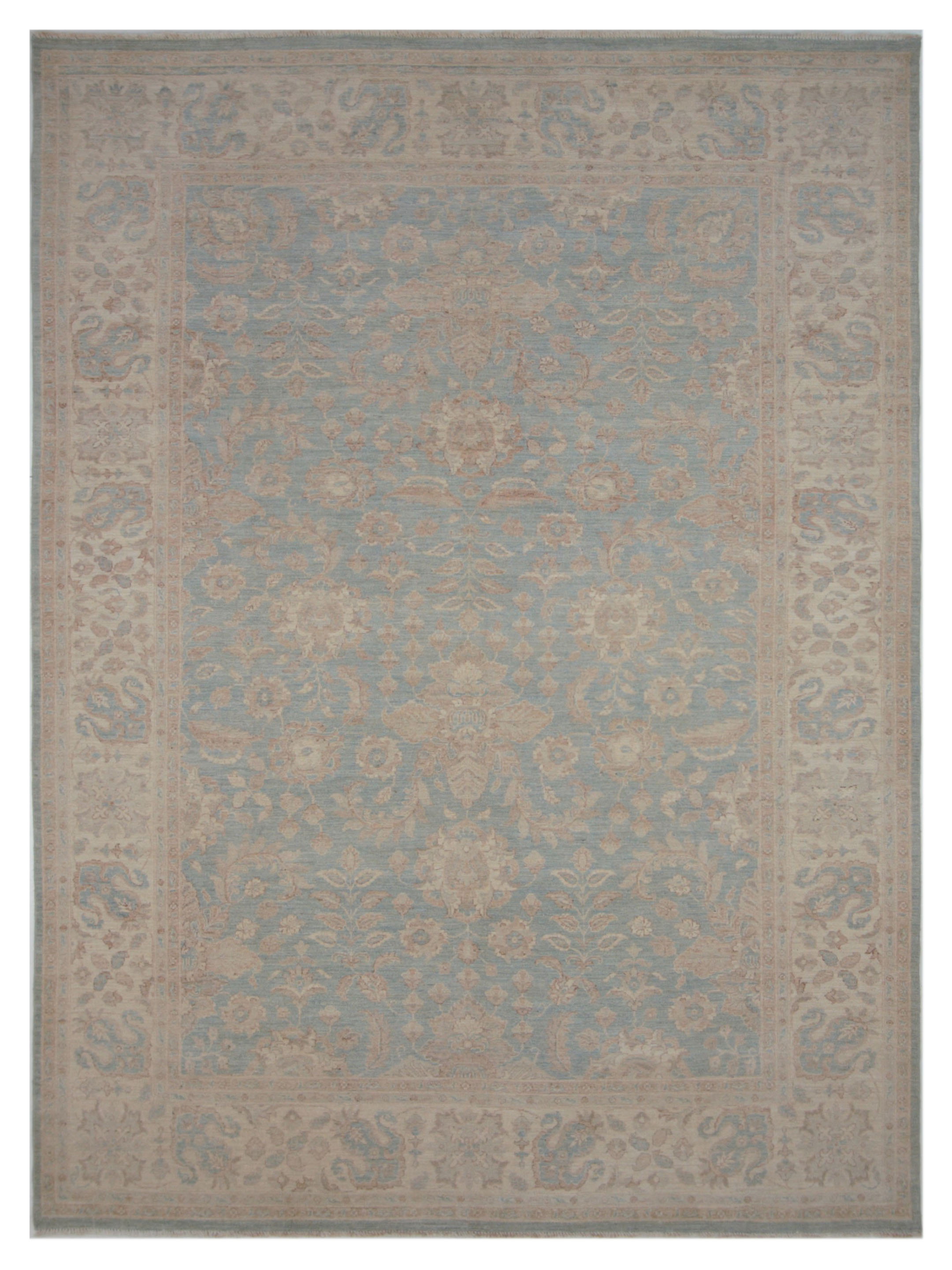 Ziegler Hand Knotted Beige 9x12
