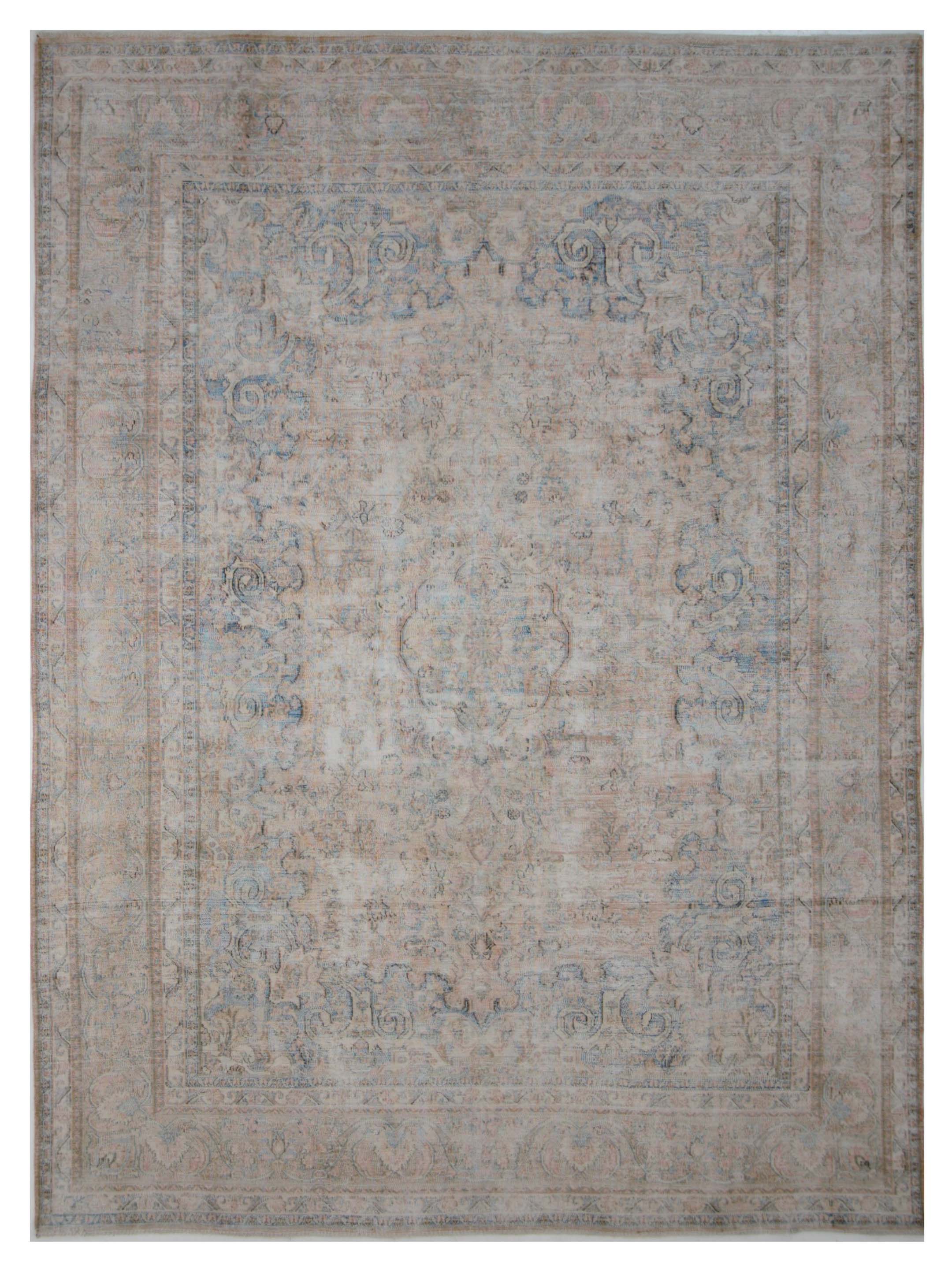 Vintage Hand Knotted Beige 10x13