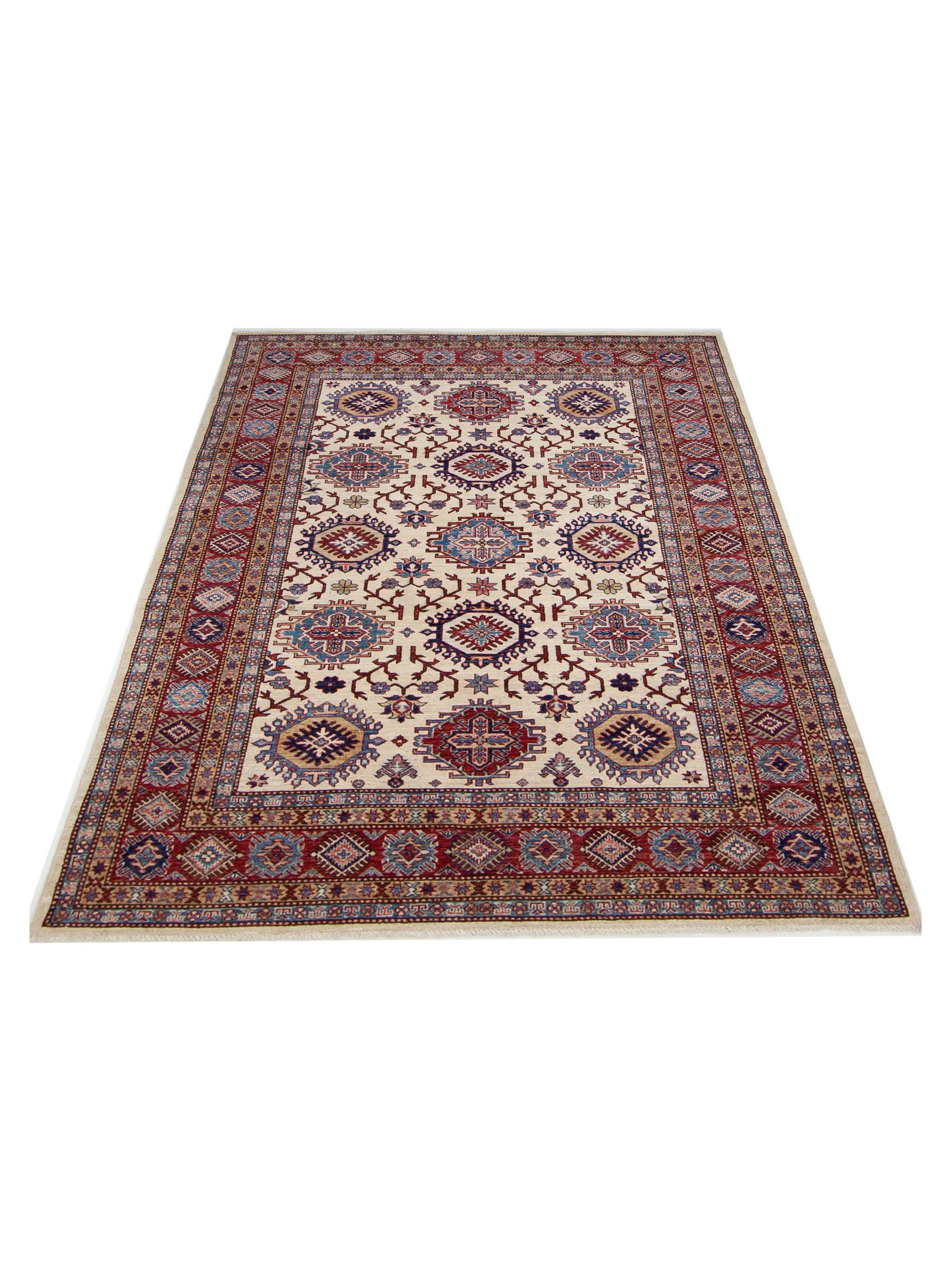 Kazak Super Hand Knotted Ivory 6x9 - Image 2 of 6