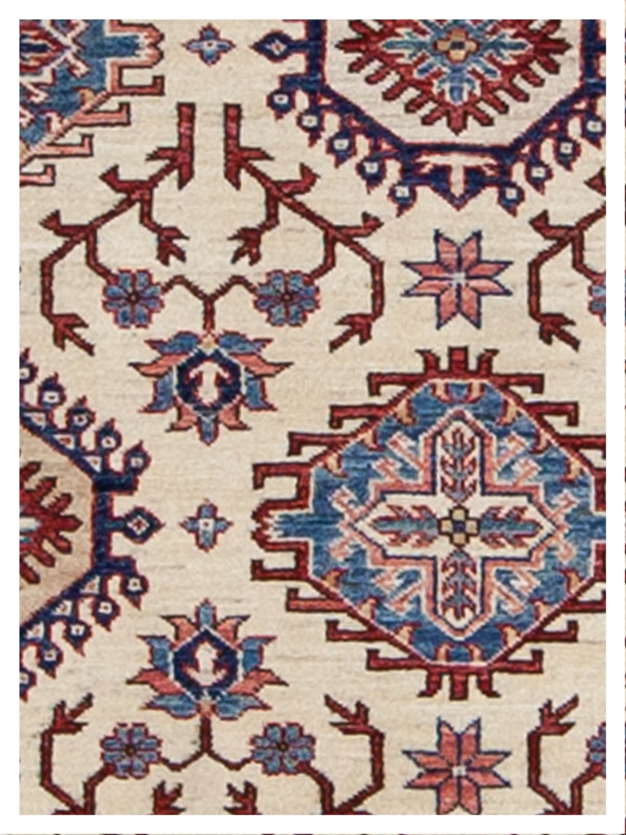 Kazak Super Hand Knotted Ivory 6x9 - Image 4 of 6