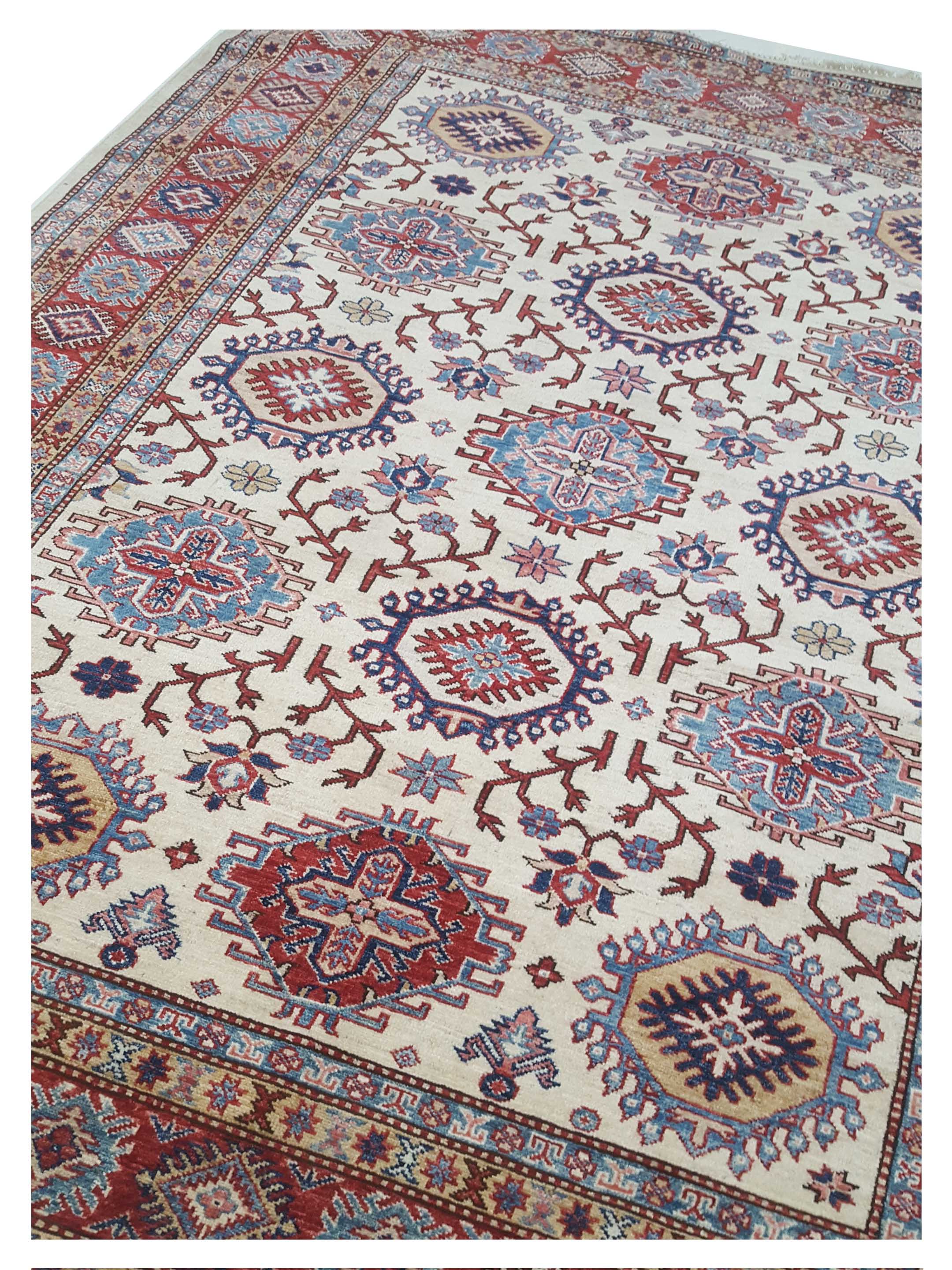 Kazak Super Hand Knotted Ivory 6x9 - Image 5 of 6