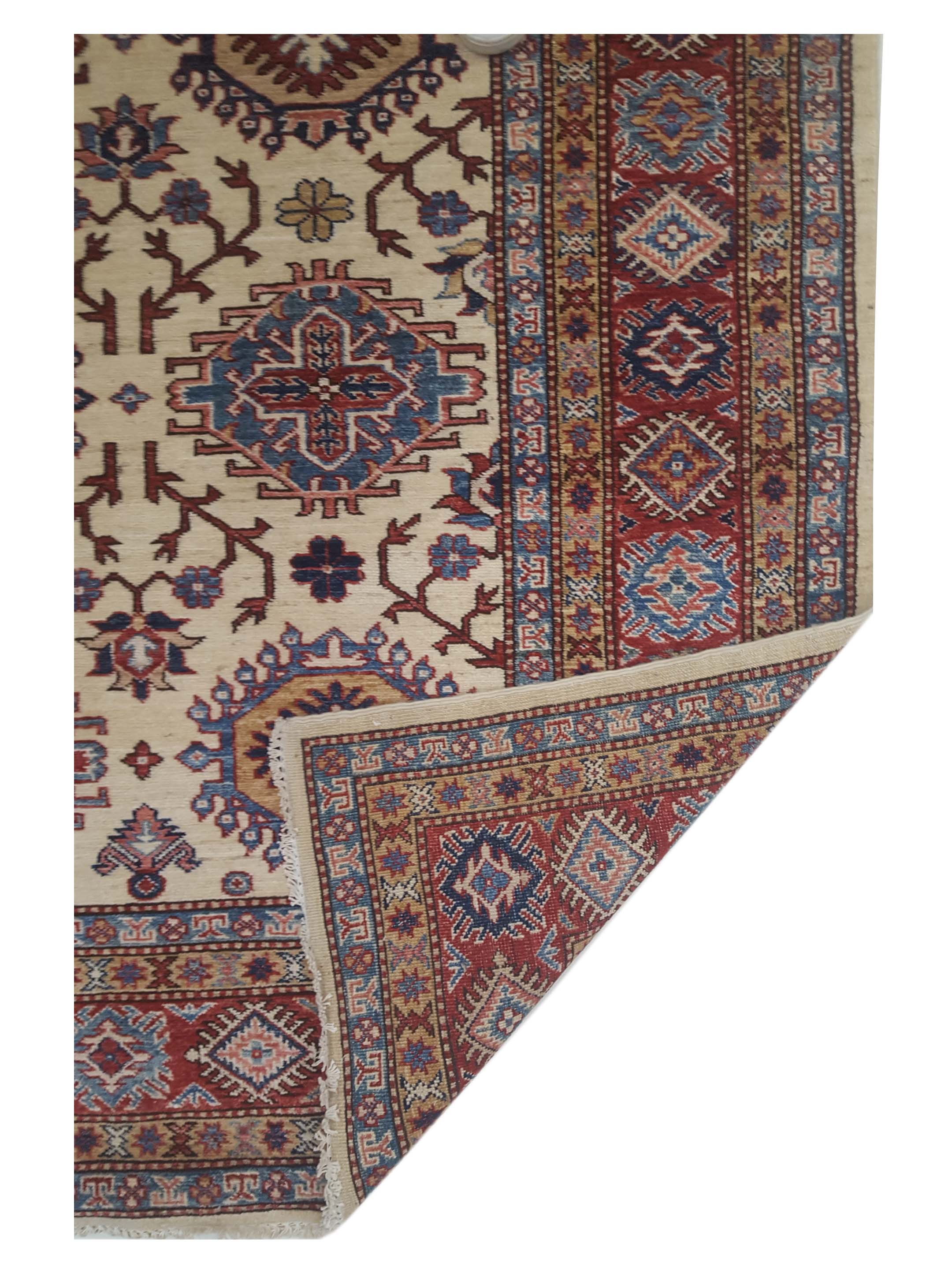 Kazak Super Hand Knotted Ivory 6x9 - Image 6 of 6