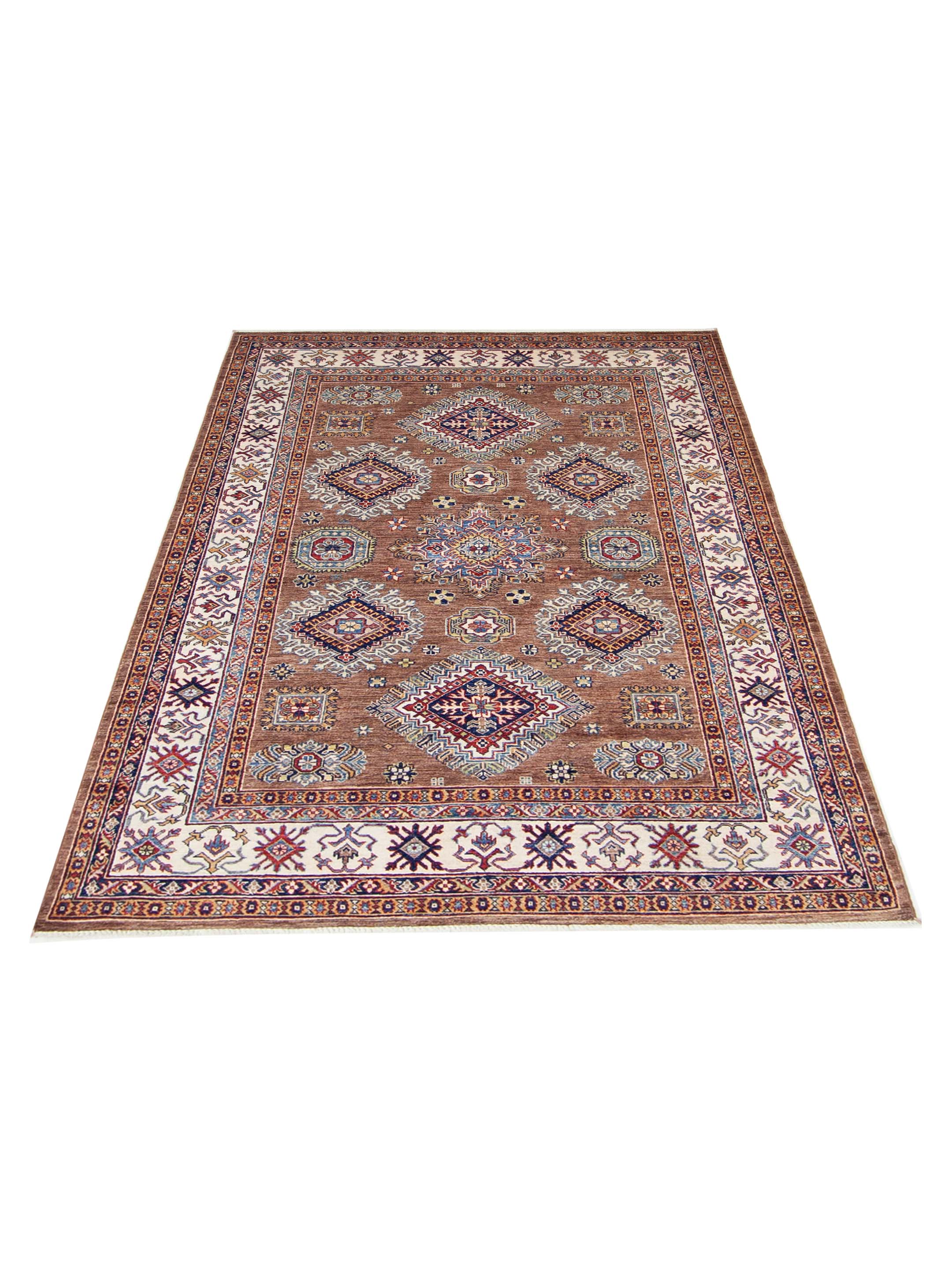 Kazak Super Hand Knotted Brown 6x8 - Image 2 of 6