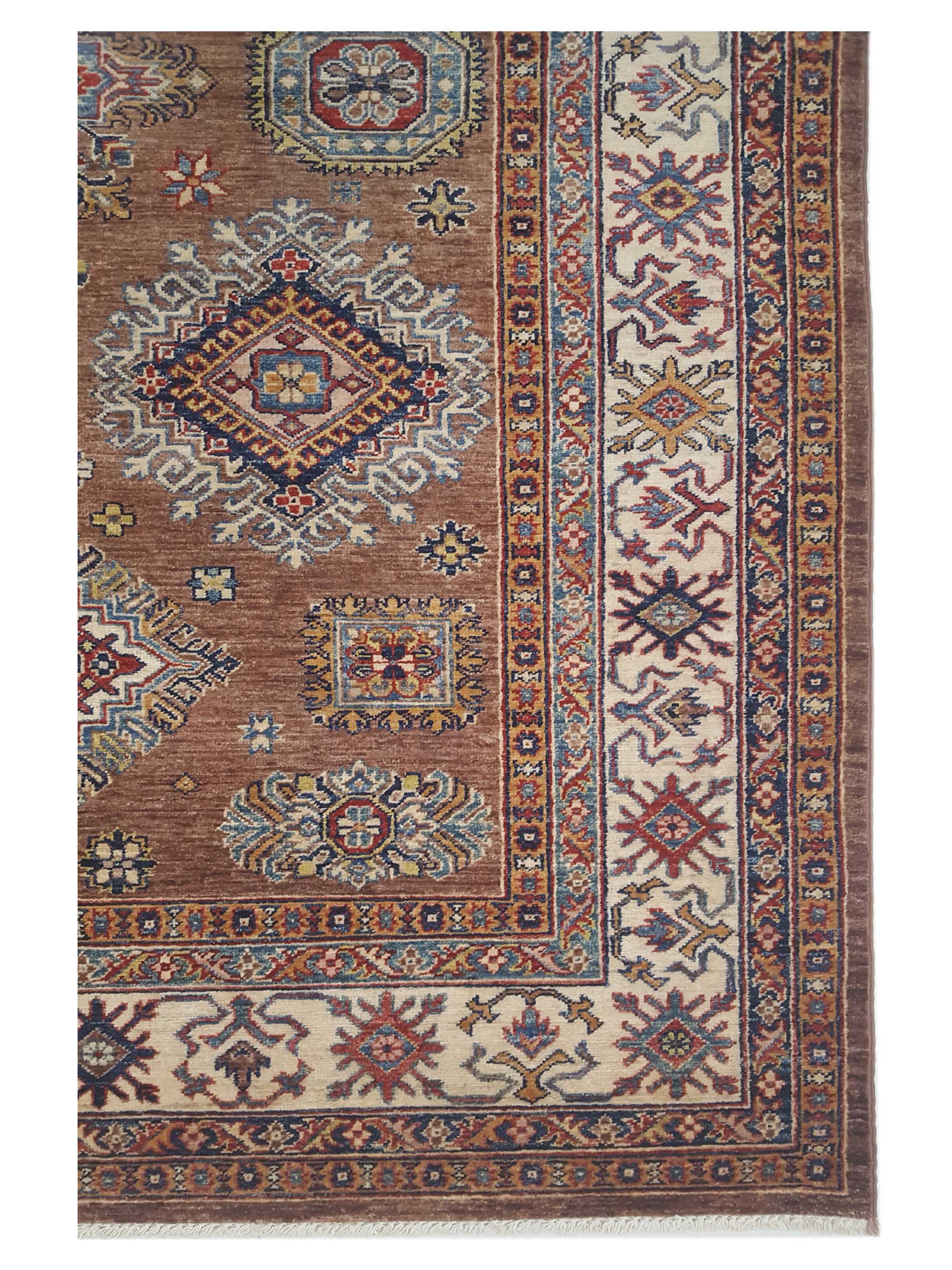 Kazak Super Hand Knotted Brown 6x8 - Image 3 of 6