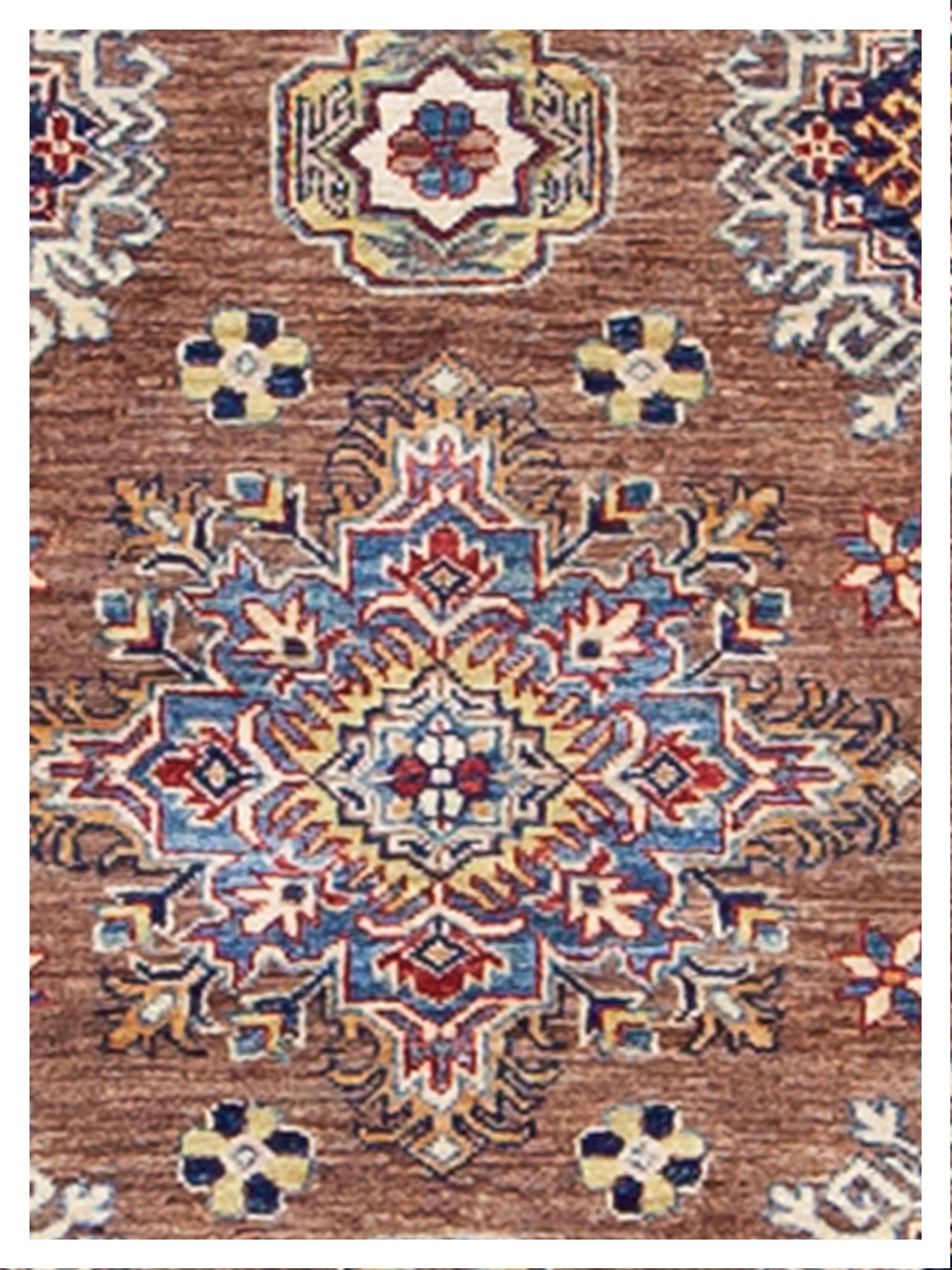 Kazak Super Hand Knotted Brown 6x8 - Image 4 of 6
