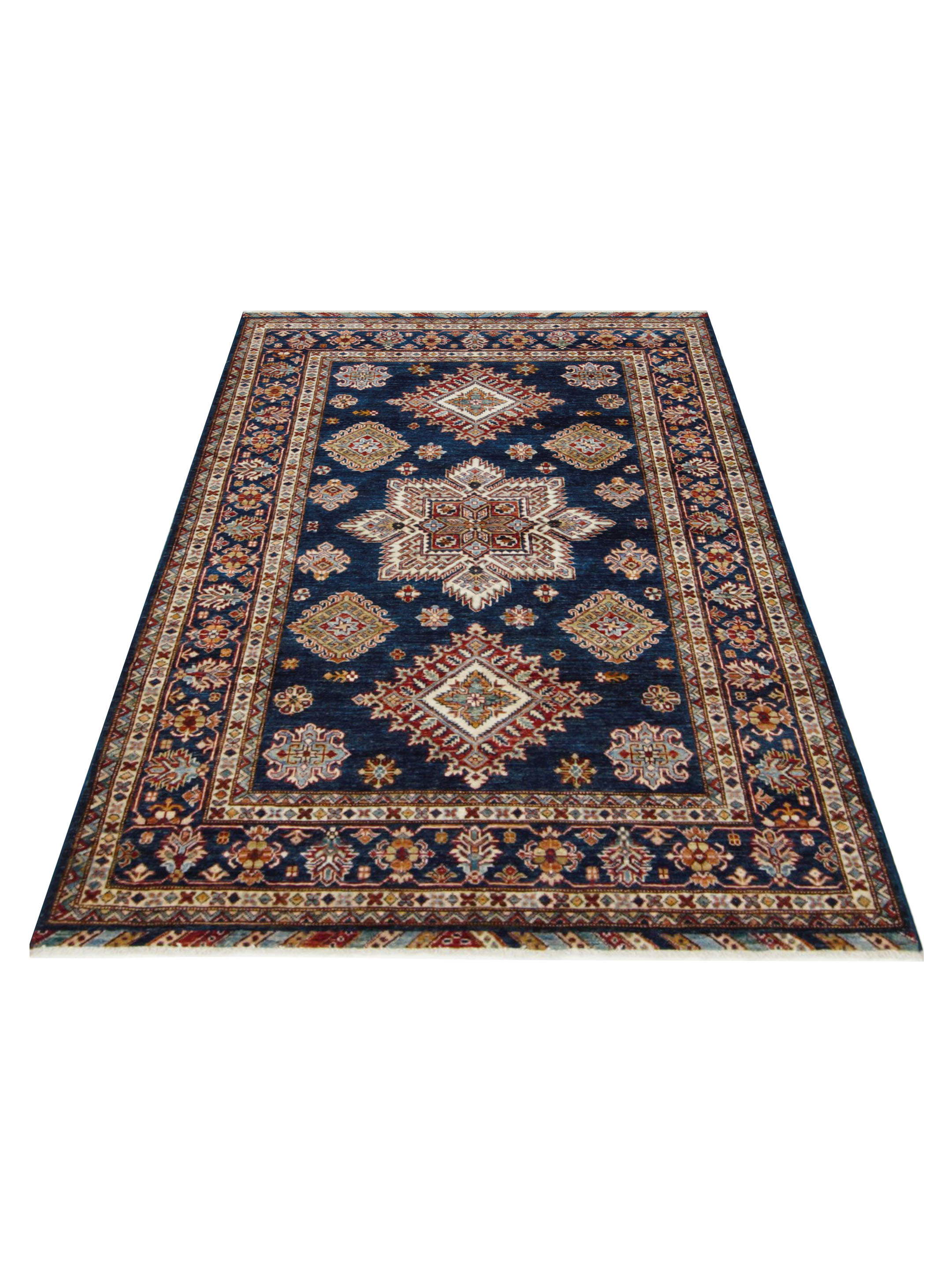 Kazak Super Hand Knotted Navy 5x7 - Image 2 of 5