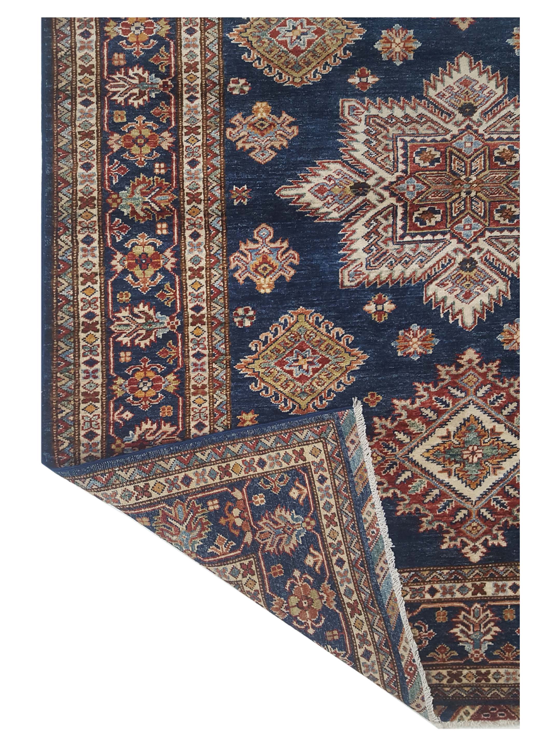 Kazak Super Hand Knotted Navy 5x7 - Image 5 of 5