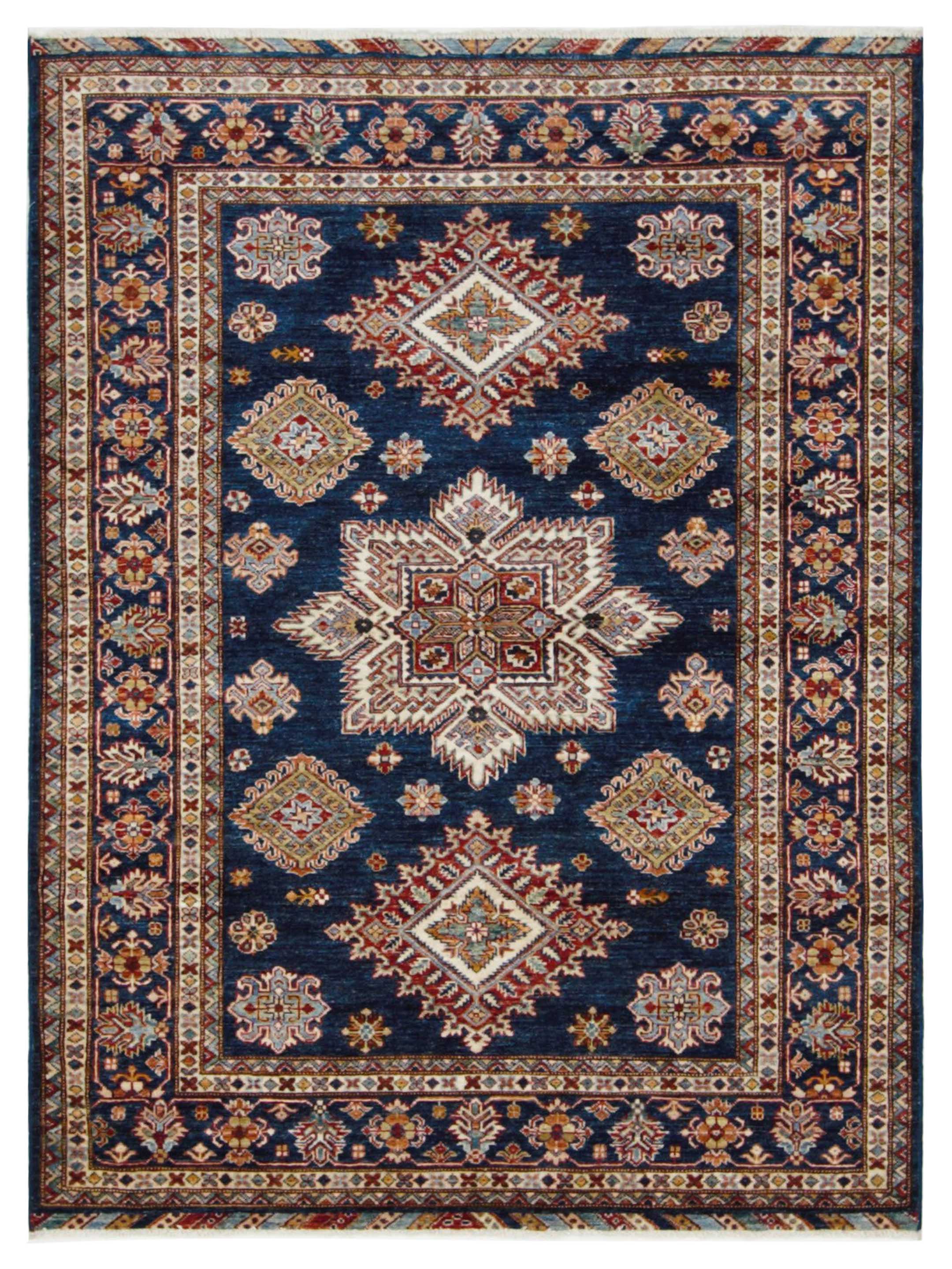 Kazak Super Hand Knotted Navy 5x7