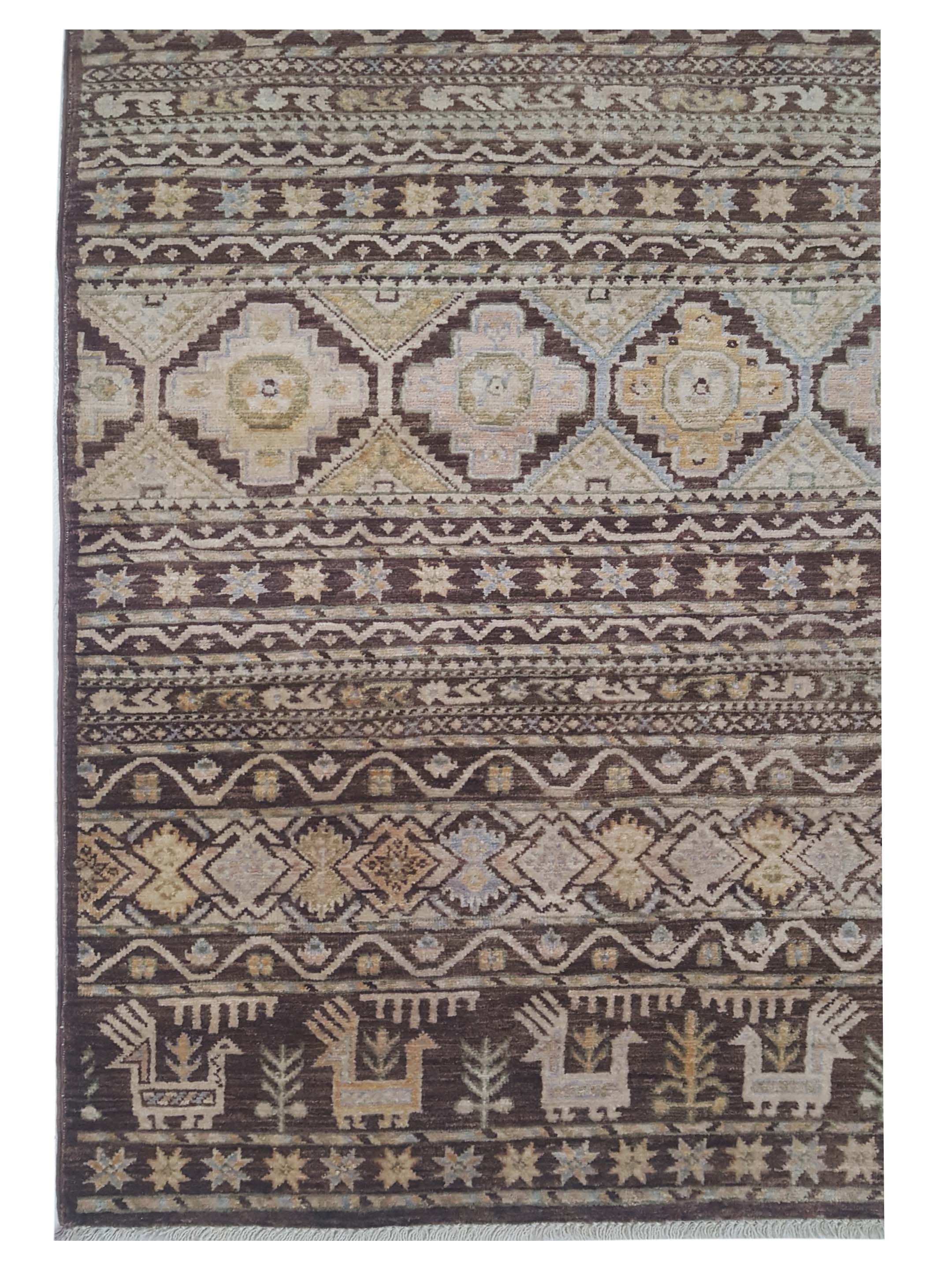 Khorgeen Hand Knotted Chocolate 4x6 - Image 5 of 9