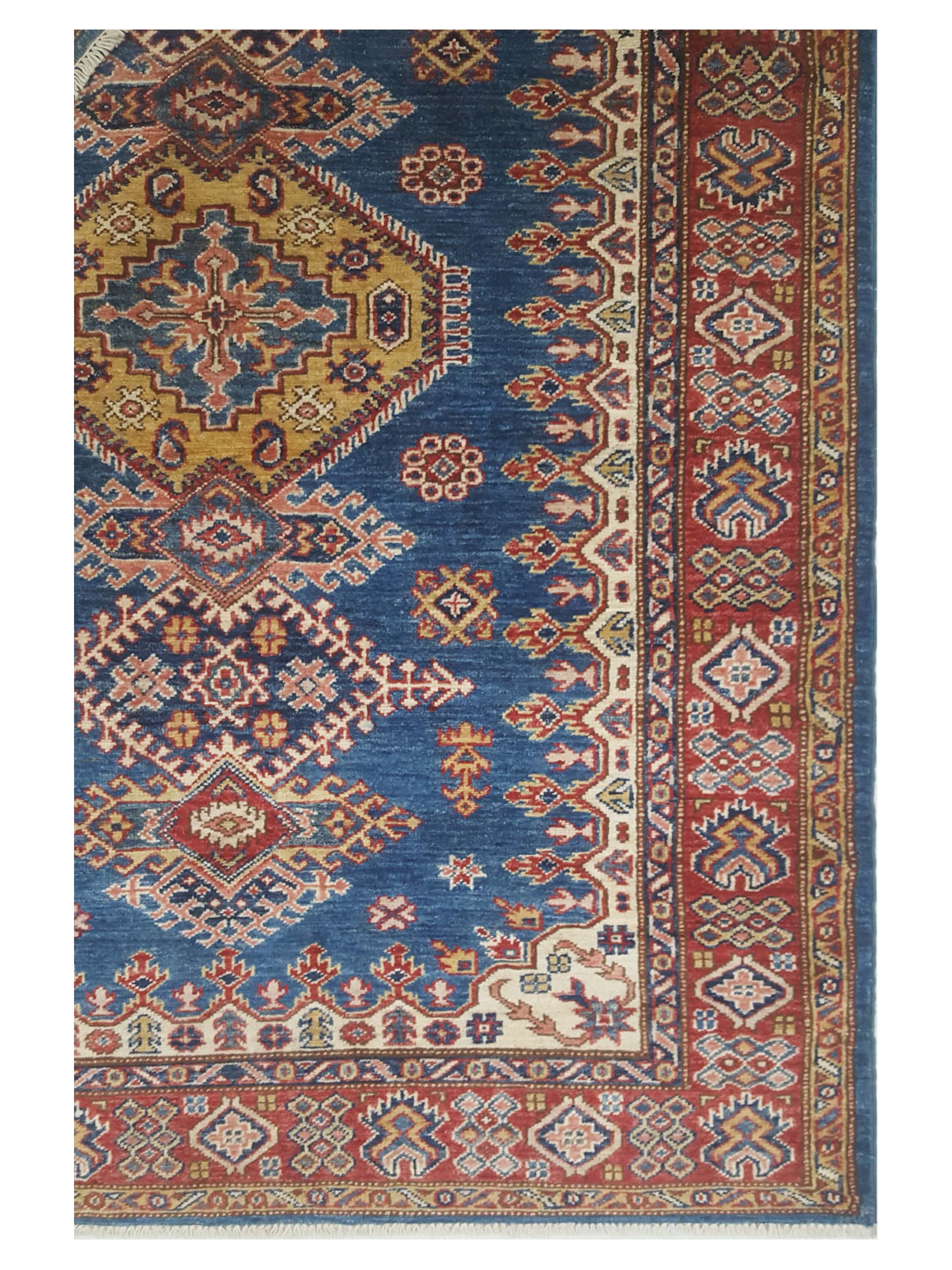 Kazak Super Hand Knotted Blue 4x6 - Image 3 of 5