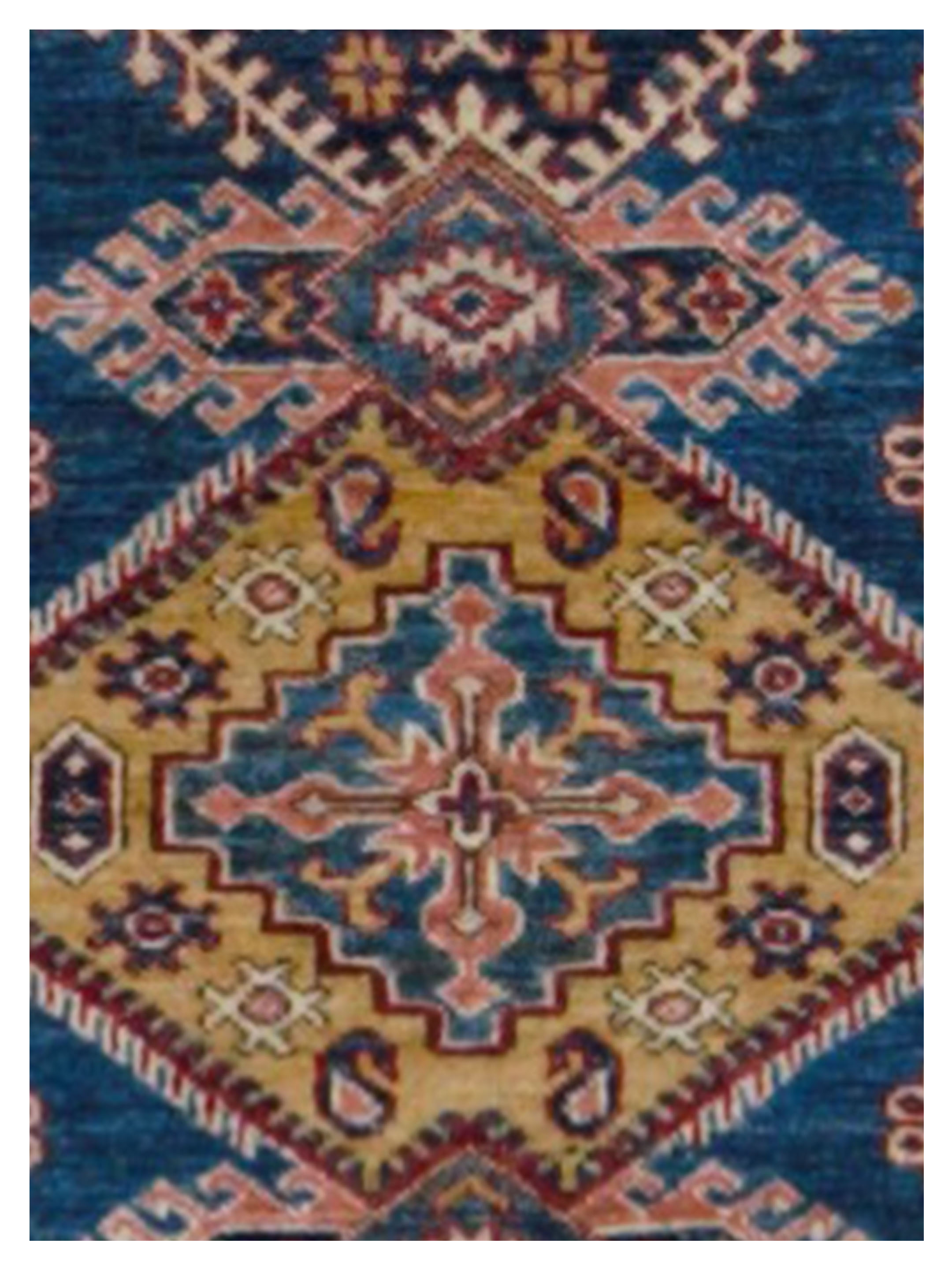 Kazak Super Hand Knotted Blue 4x6 - Image 4 of 5