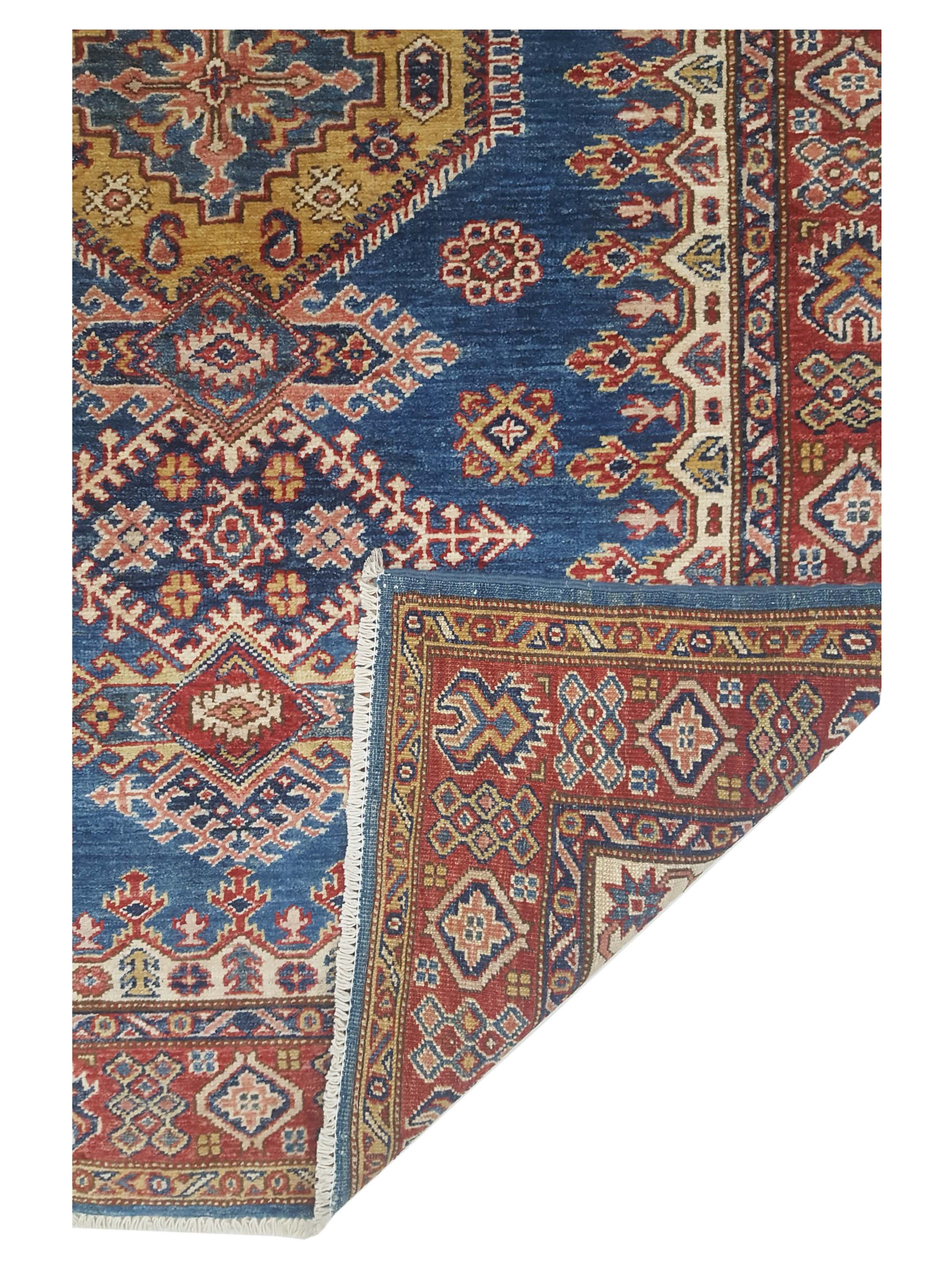 Kazak Super Hand Knotted Blue 4x6 - Image 5 of 5