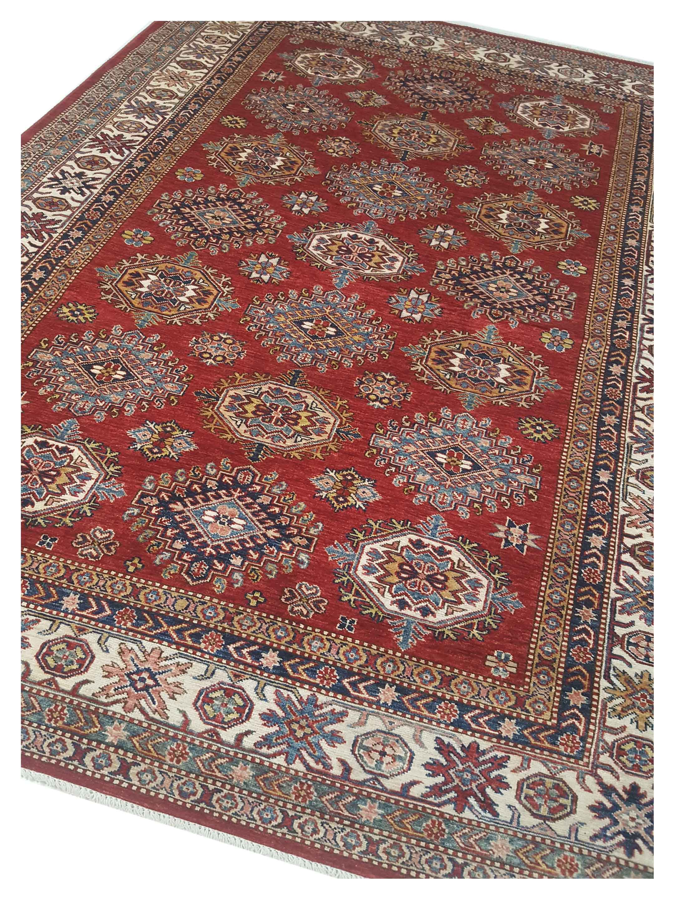 Kazak Super Hand Knotted Red 6x9 - Image 3 of 6