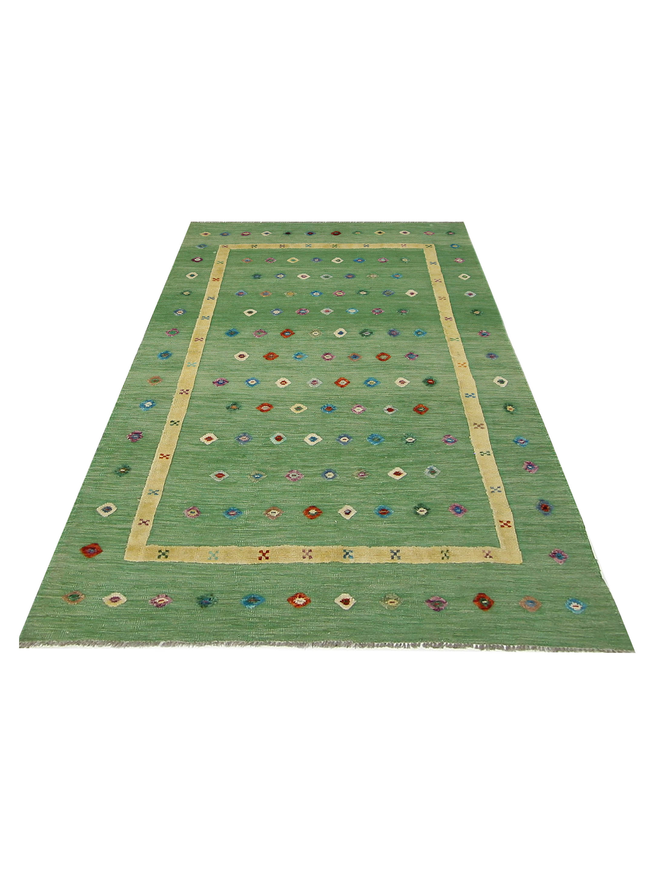 Seville Flatweave Green 6x8 - Image 2 of 6