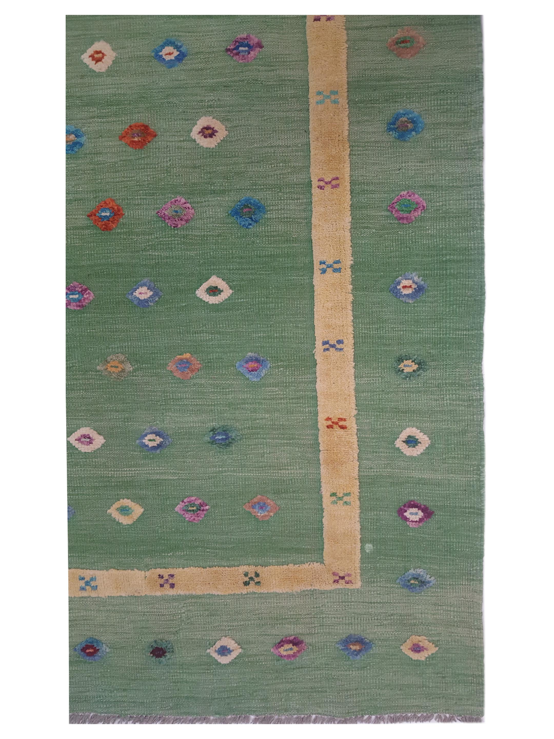 Seville Flatweave Green 6x8 - Image 4 of 6