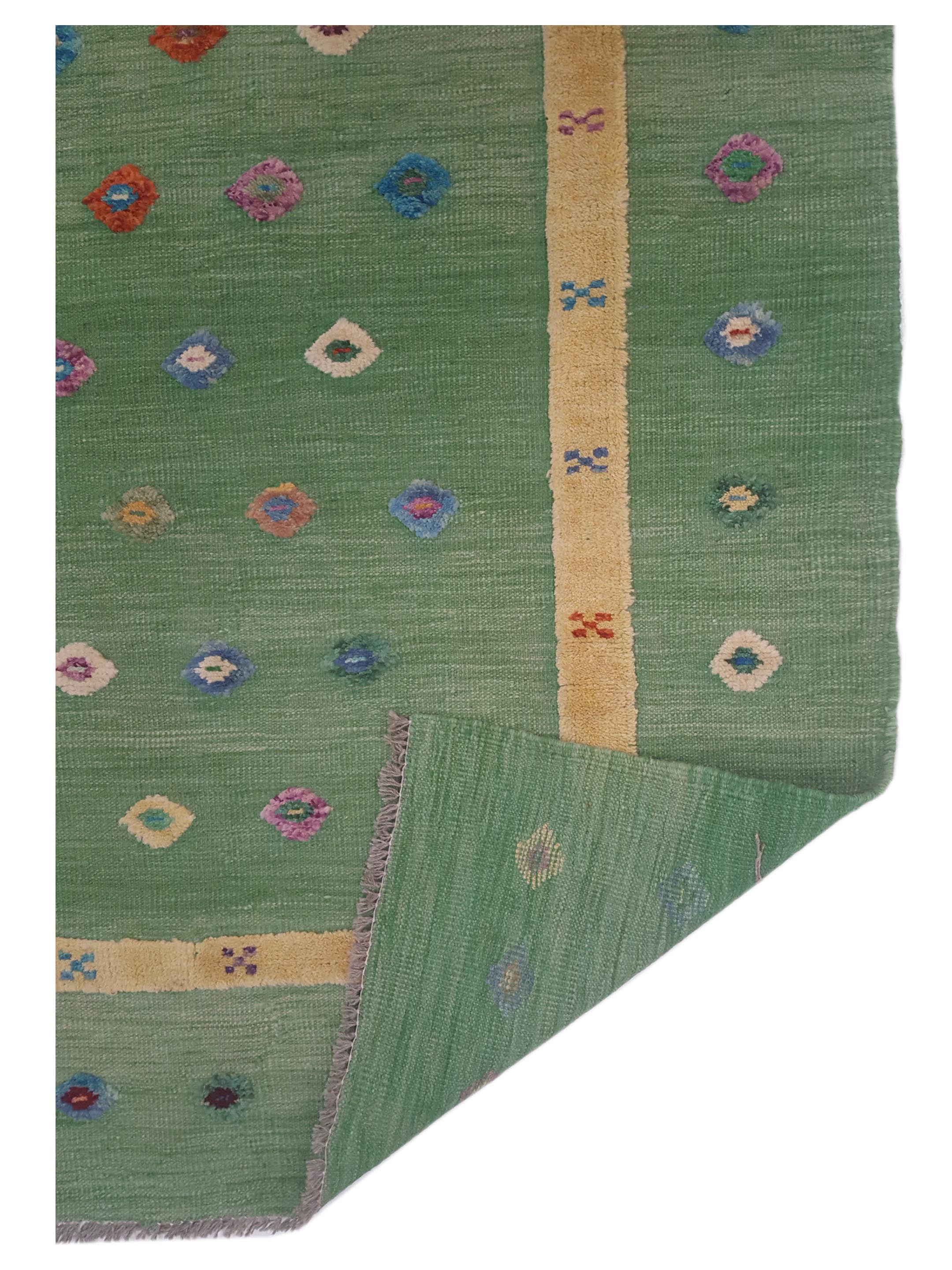 Seville Flatweave Green 6x8 - Image 6 of 6