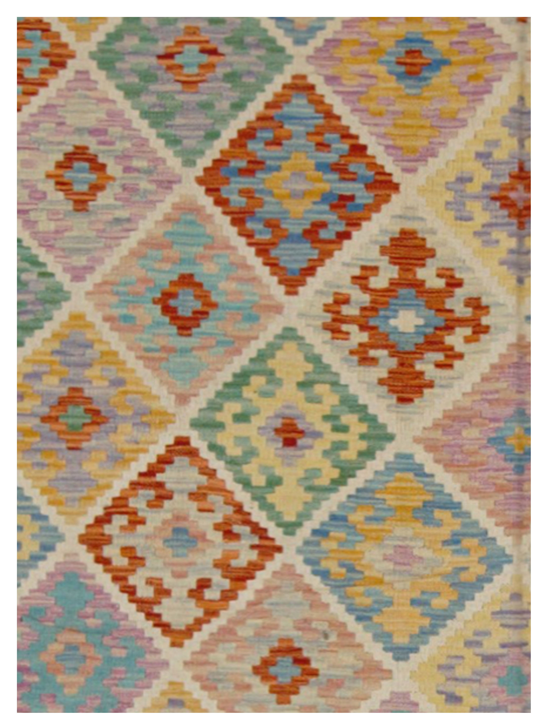 Kilim Hand Woven Green 10x16 - Image 4 of 5