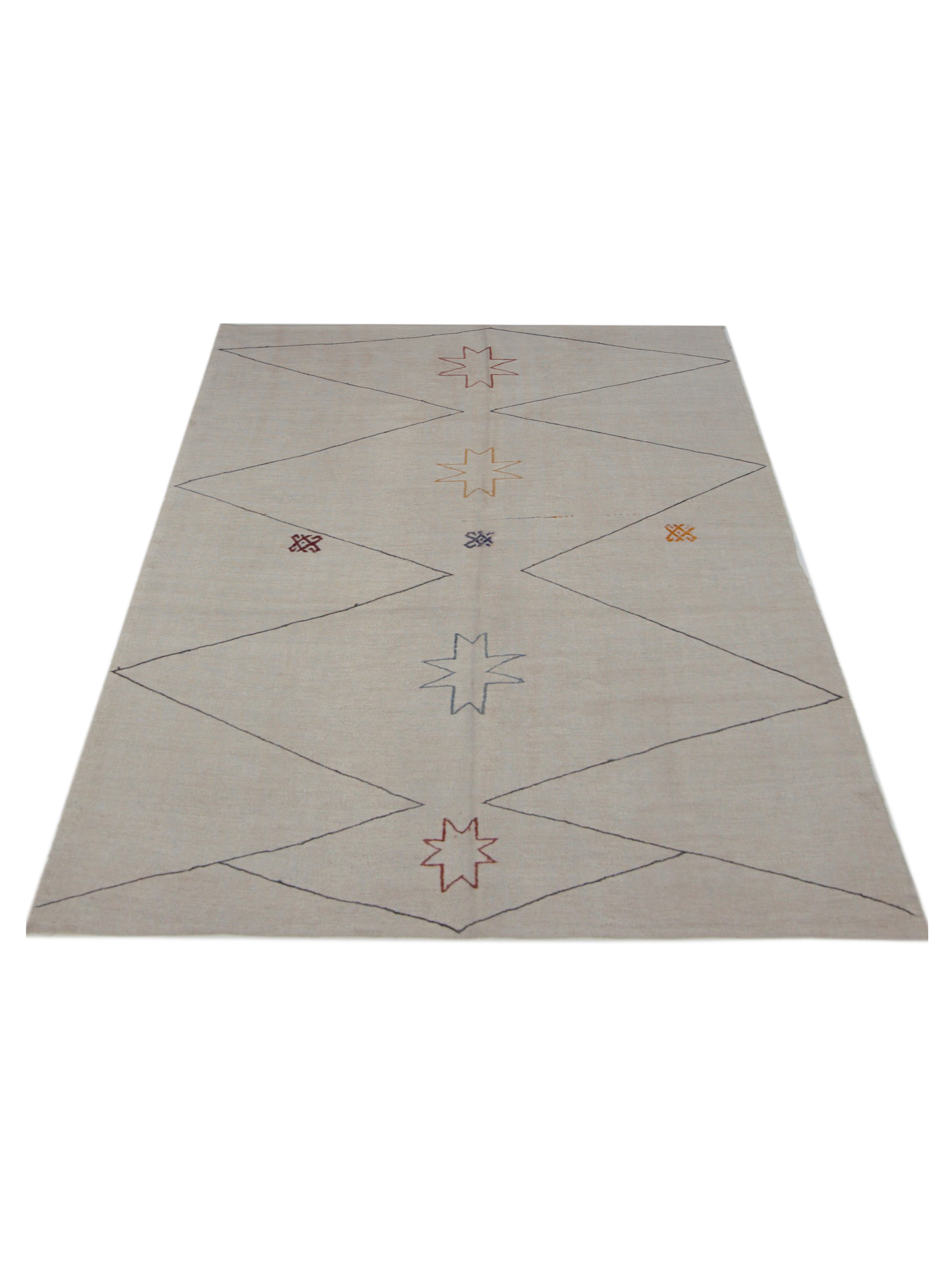 Malaga Flatweave Ivory 6x8 - Image 2 of 5