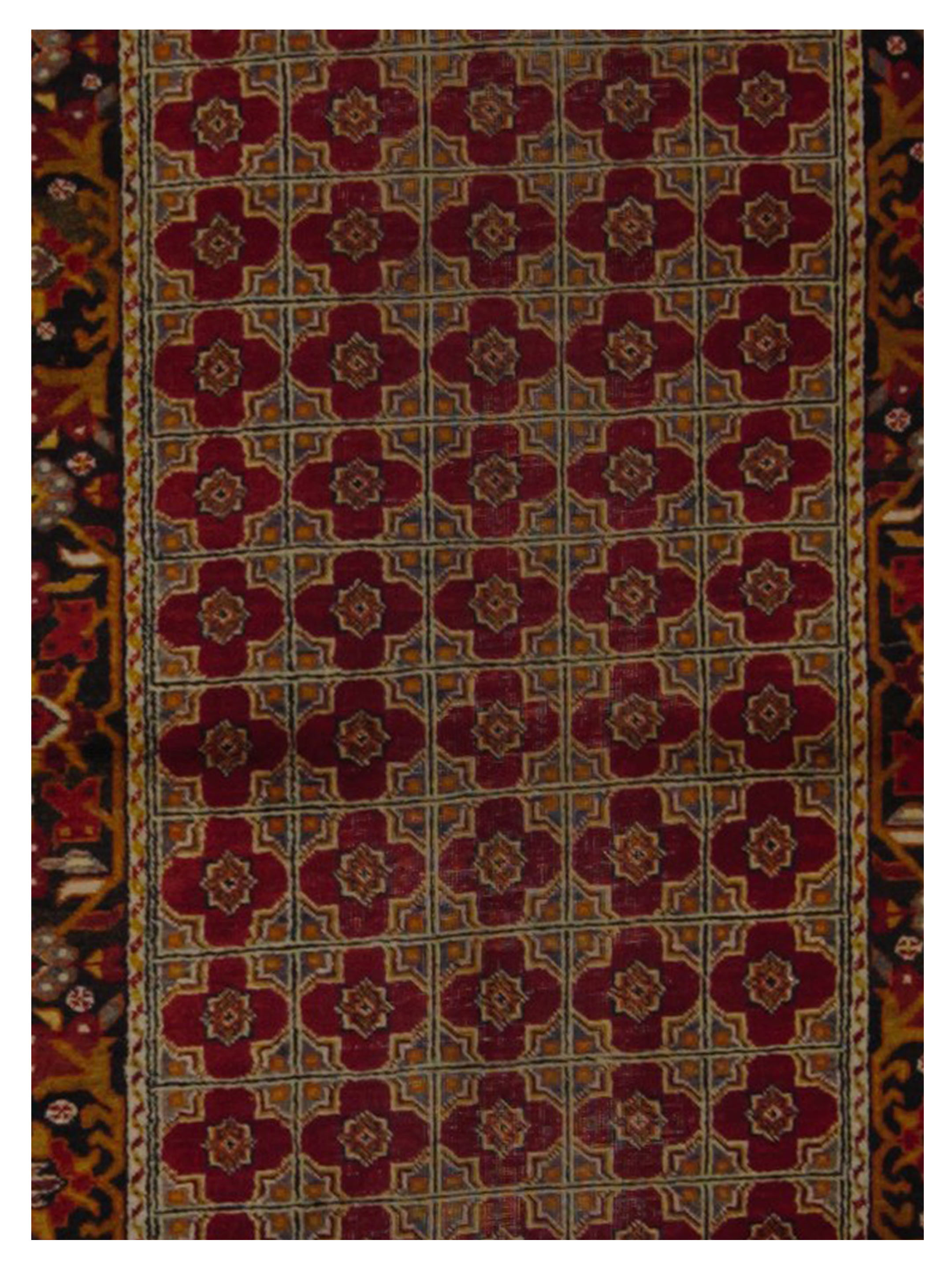 Kurdish Hand Knotted Red 3x10 - Image 4 of 5