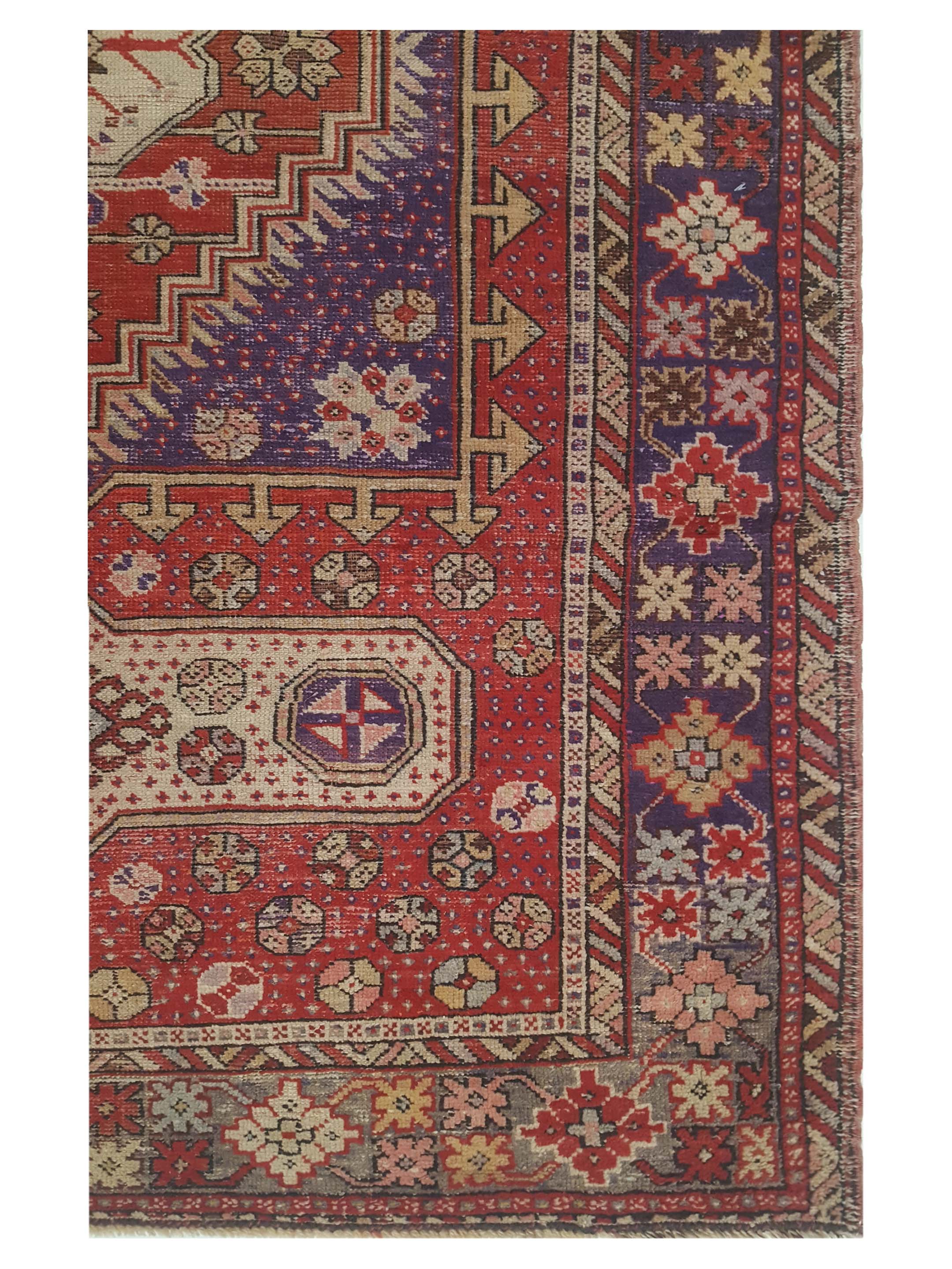 Kurdish Hand Knotted Red 4x7 - Image 3 of 5