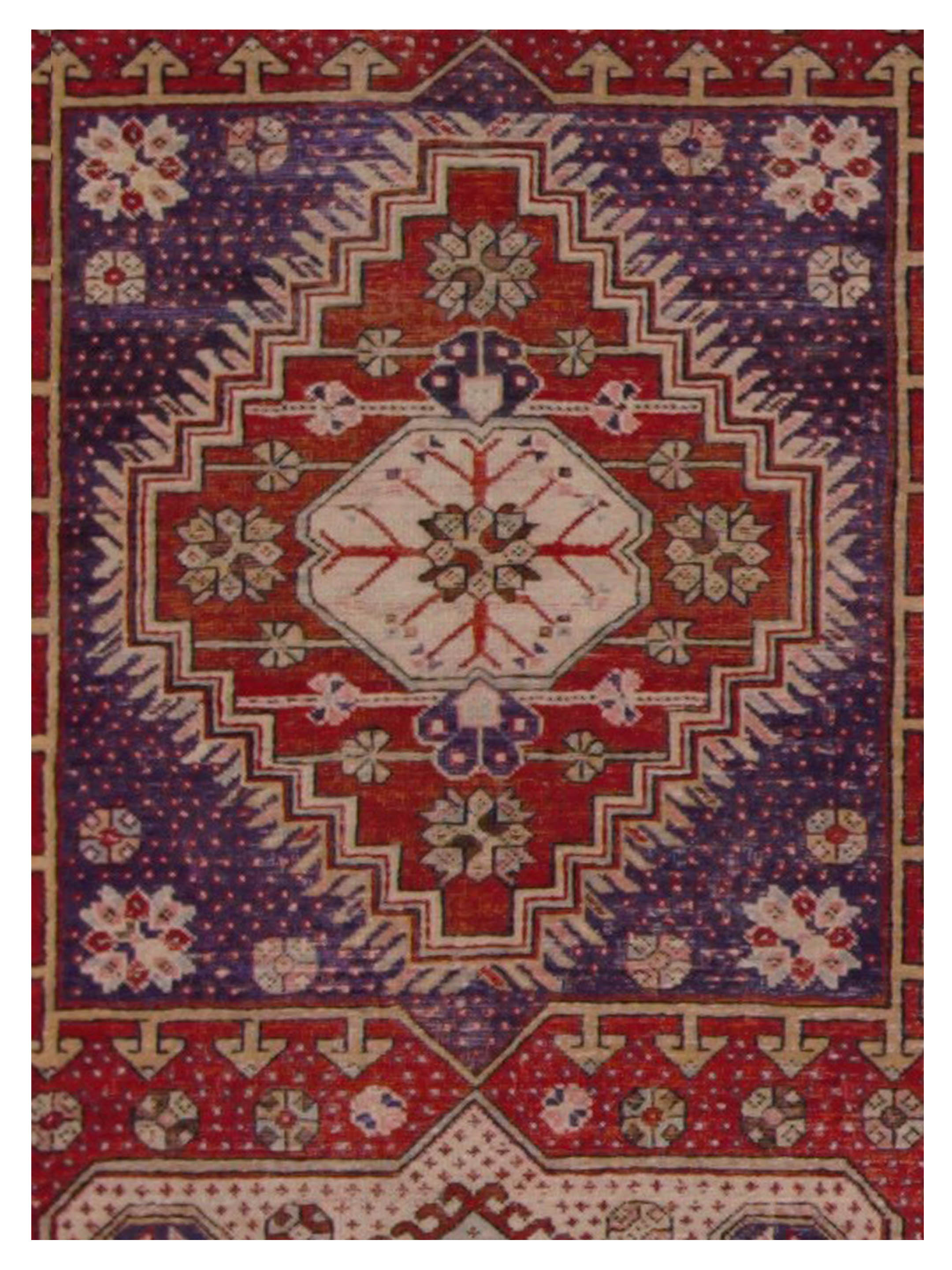 Kurdish Hand Knotted Red 4x7 - Image 4 of 5