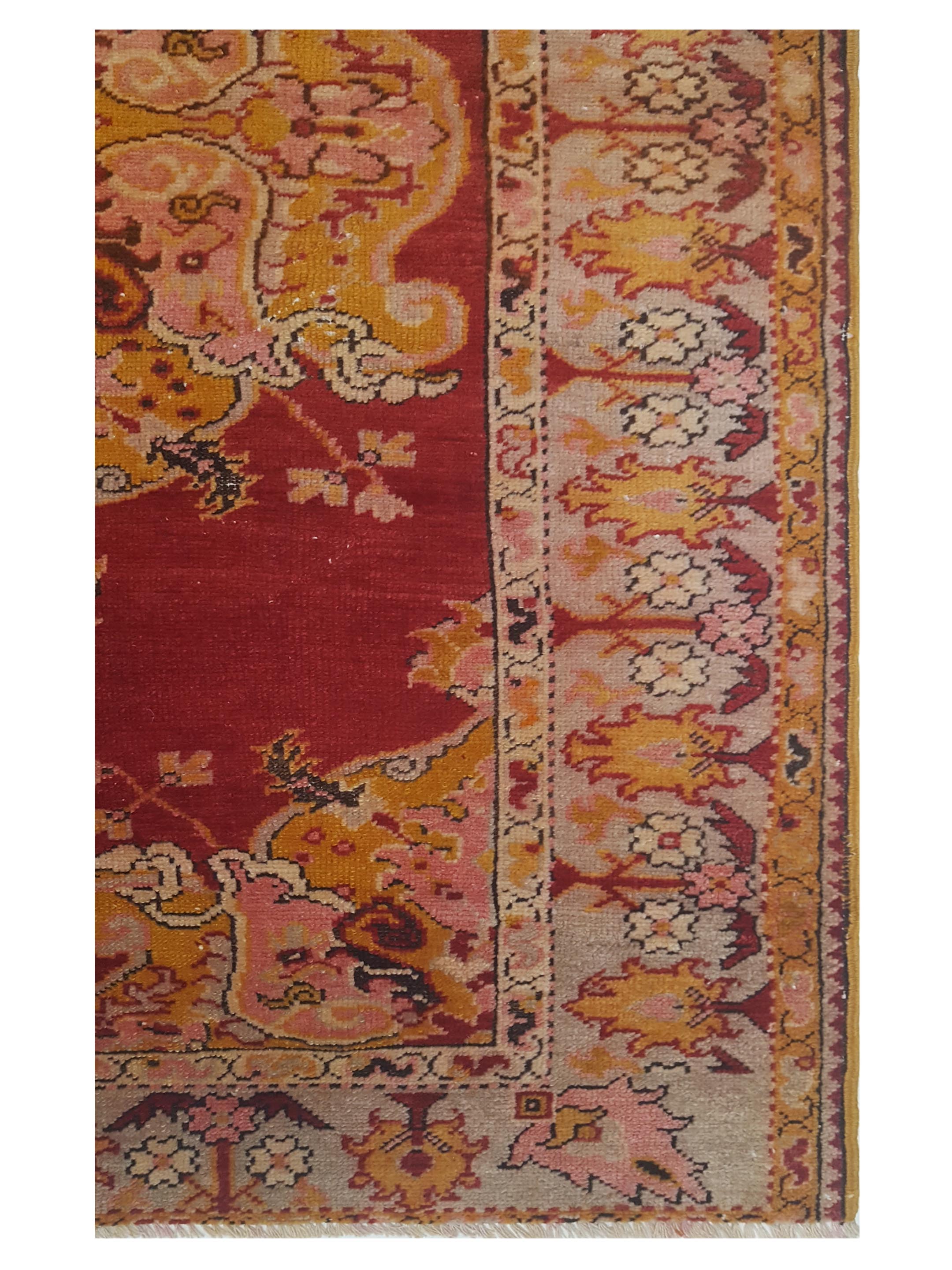 Kurdish Hand Knotted Orange 3x6 - Image 3 of 5