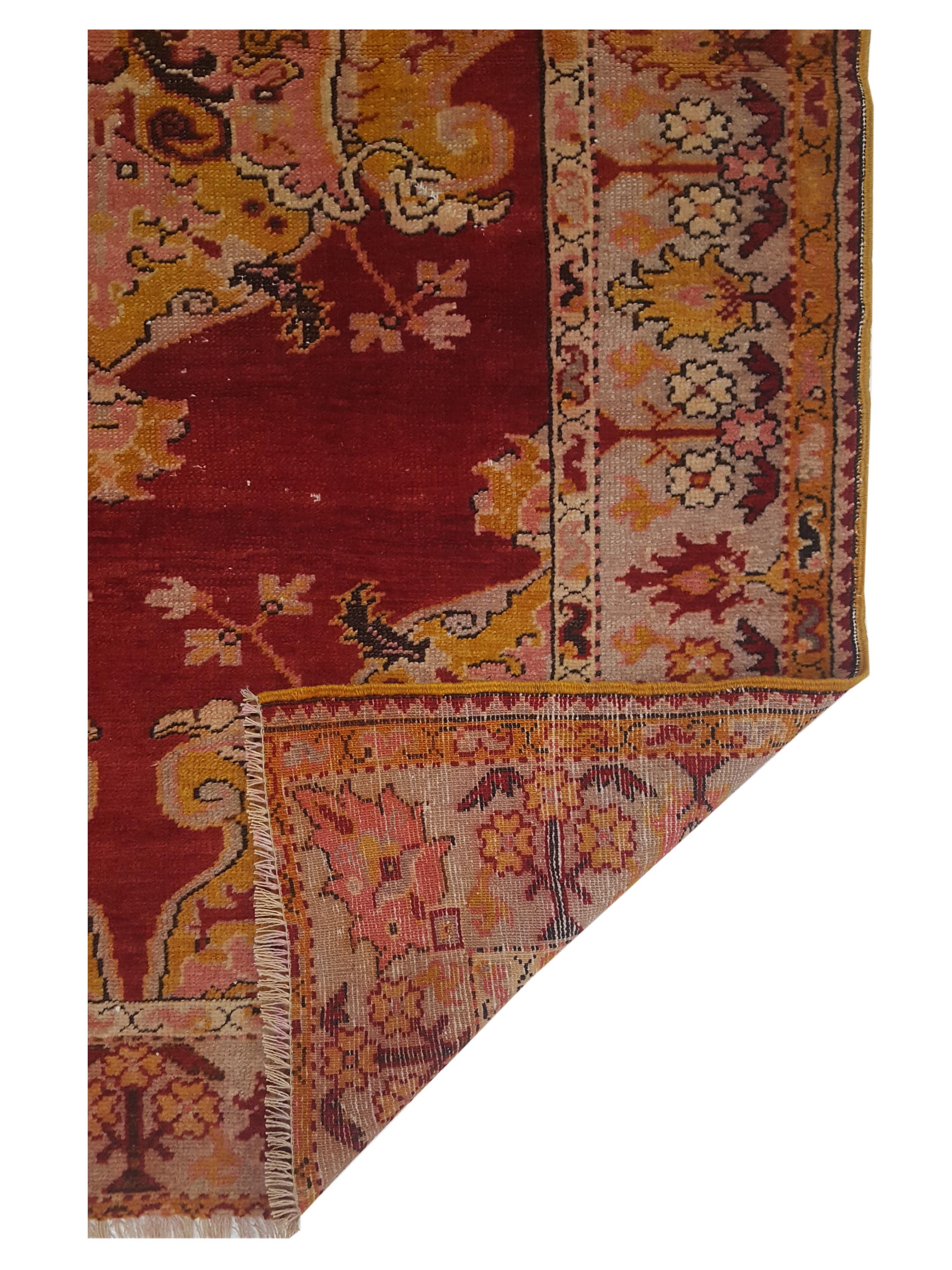Kurdish Hand Knotted Orange 3x6 - Image 5 of 5