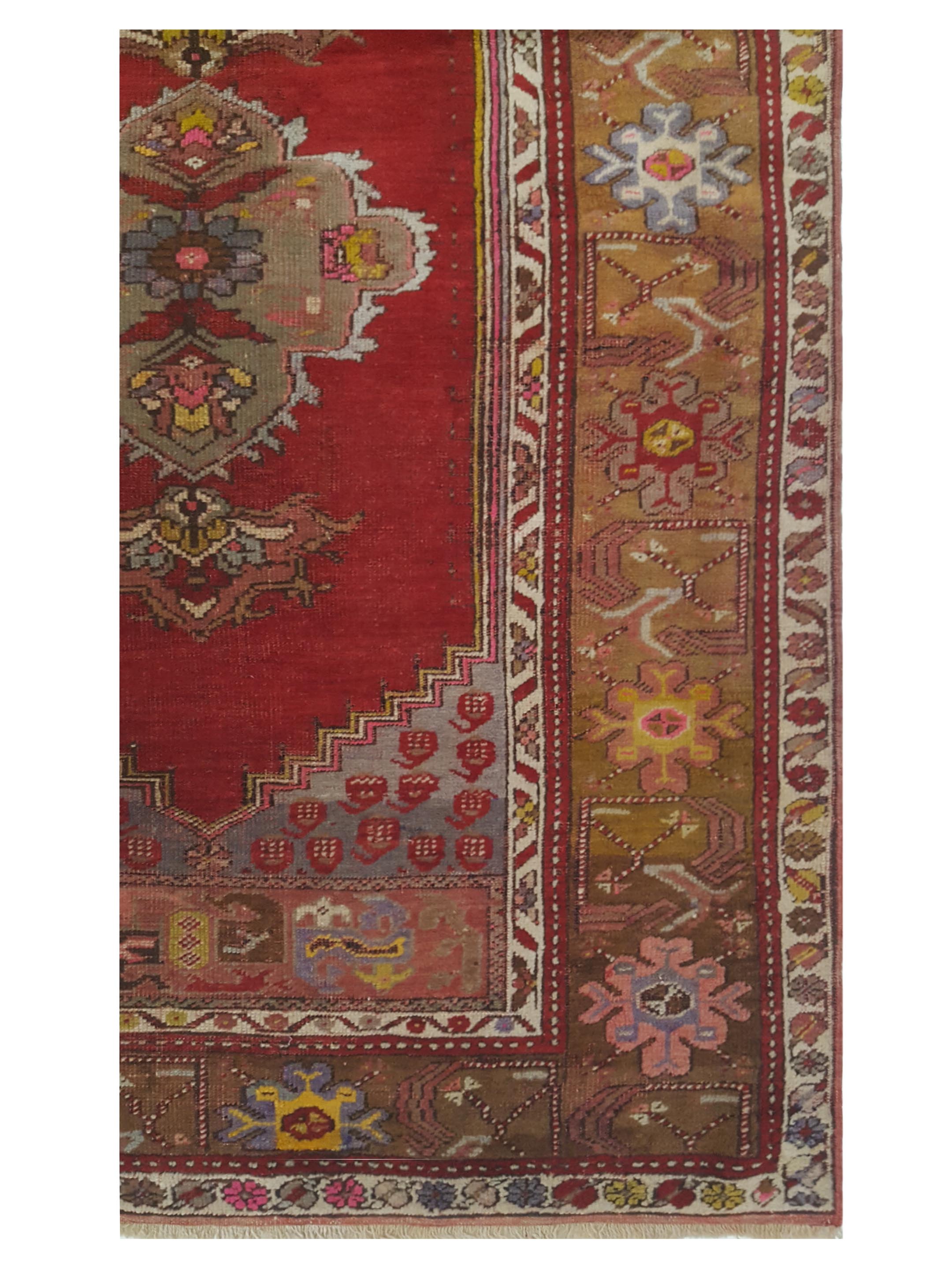 Kurdish Hand Knotted Red 3x11 - Image 3 of 5