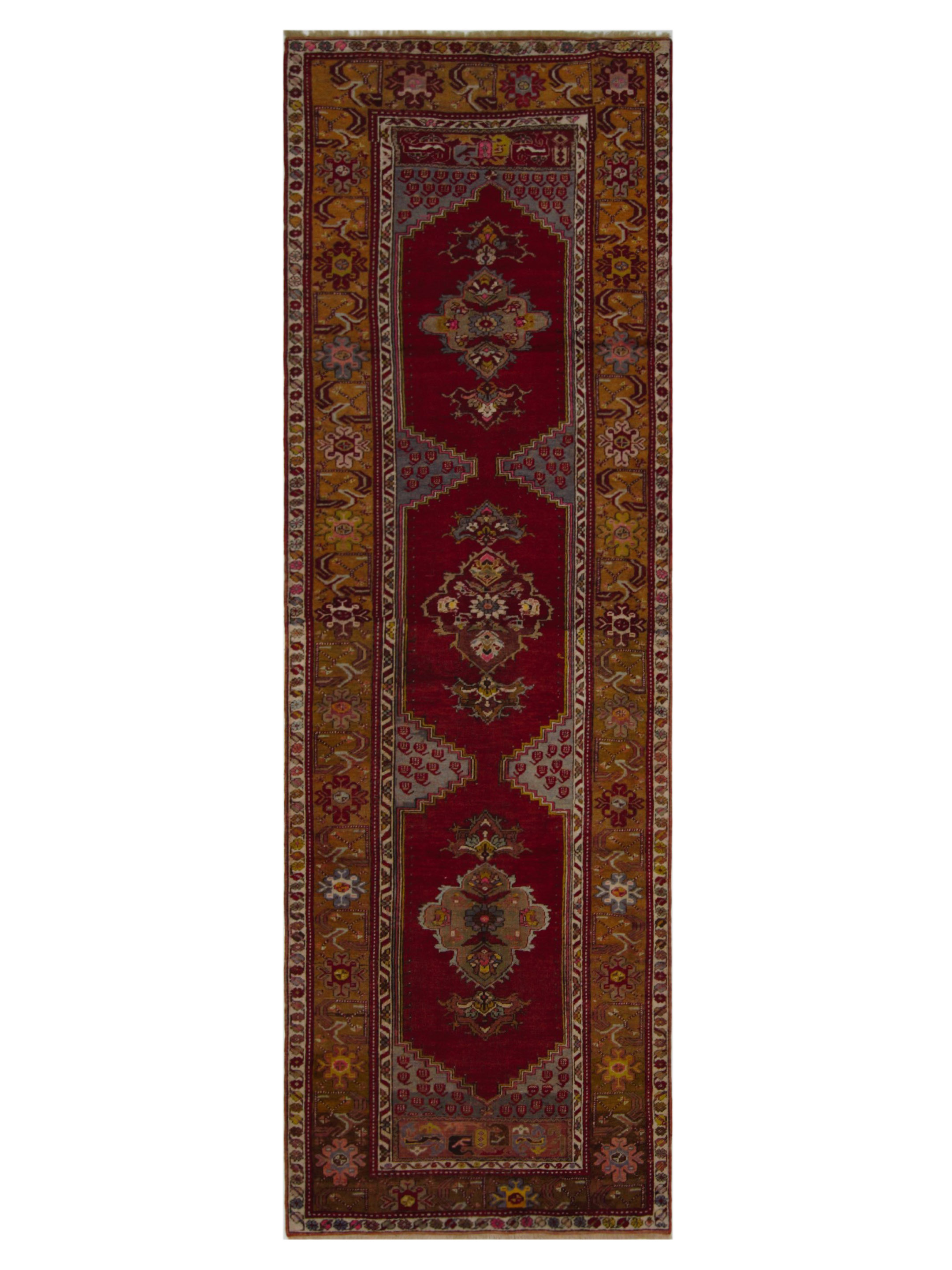 Kurdish Hand Knotted Red 3x11