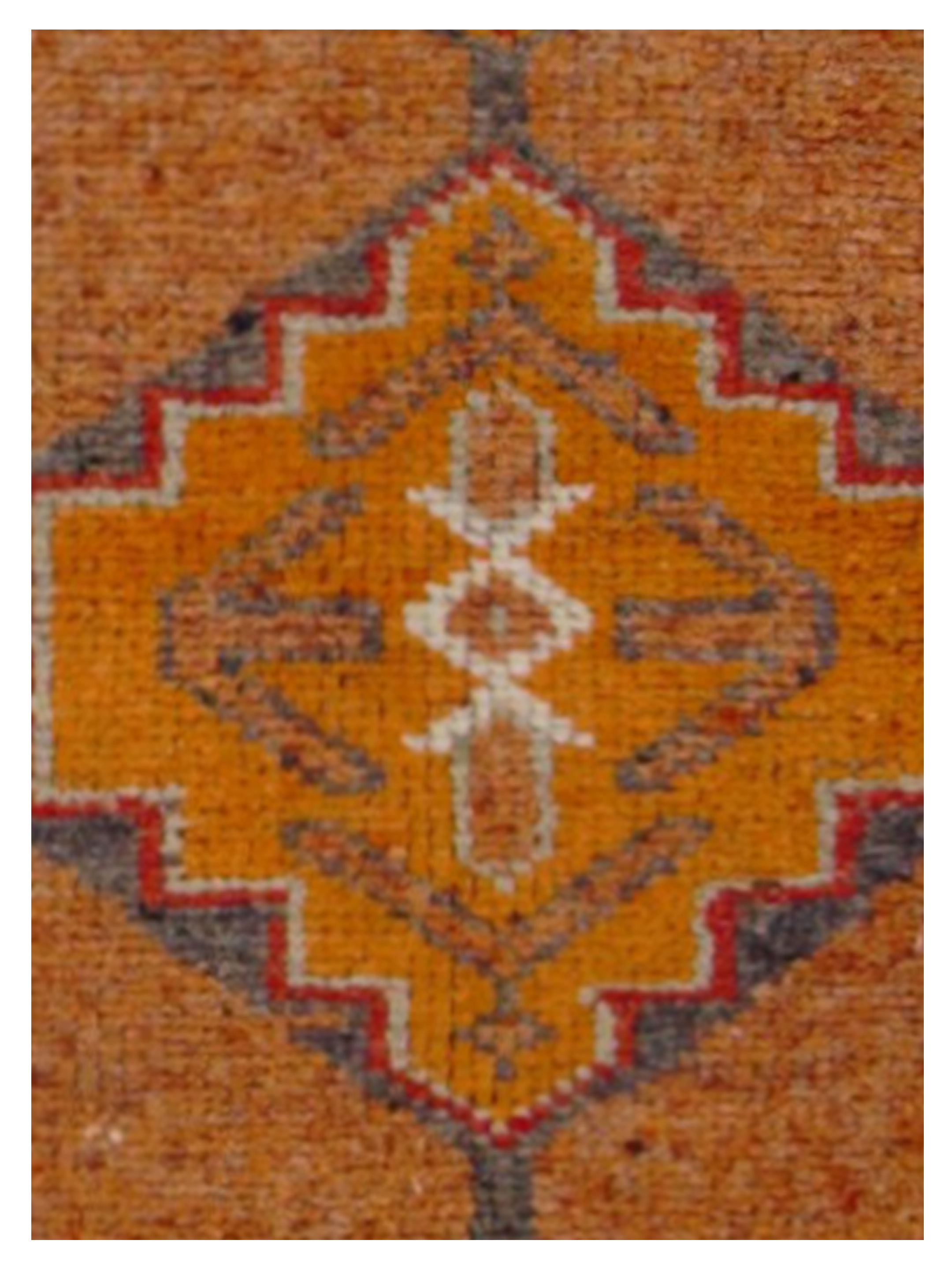 Kurdish Hand Knotted Orange 3x11 - Image 4 of 5