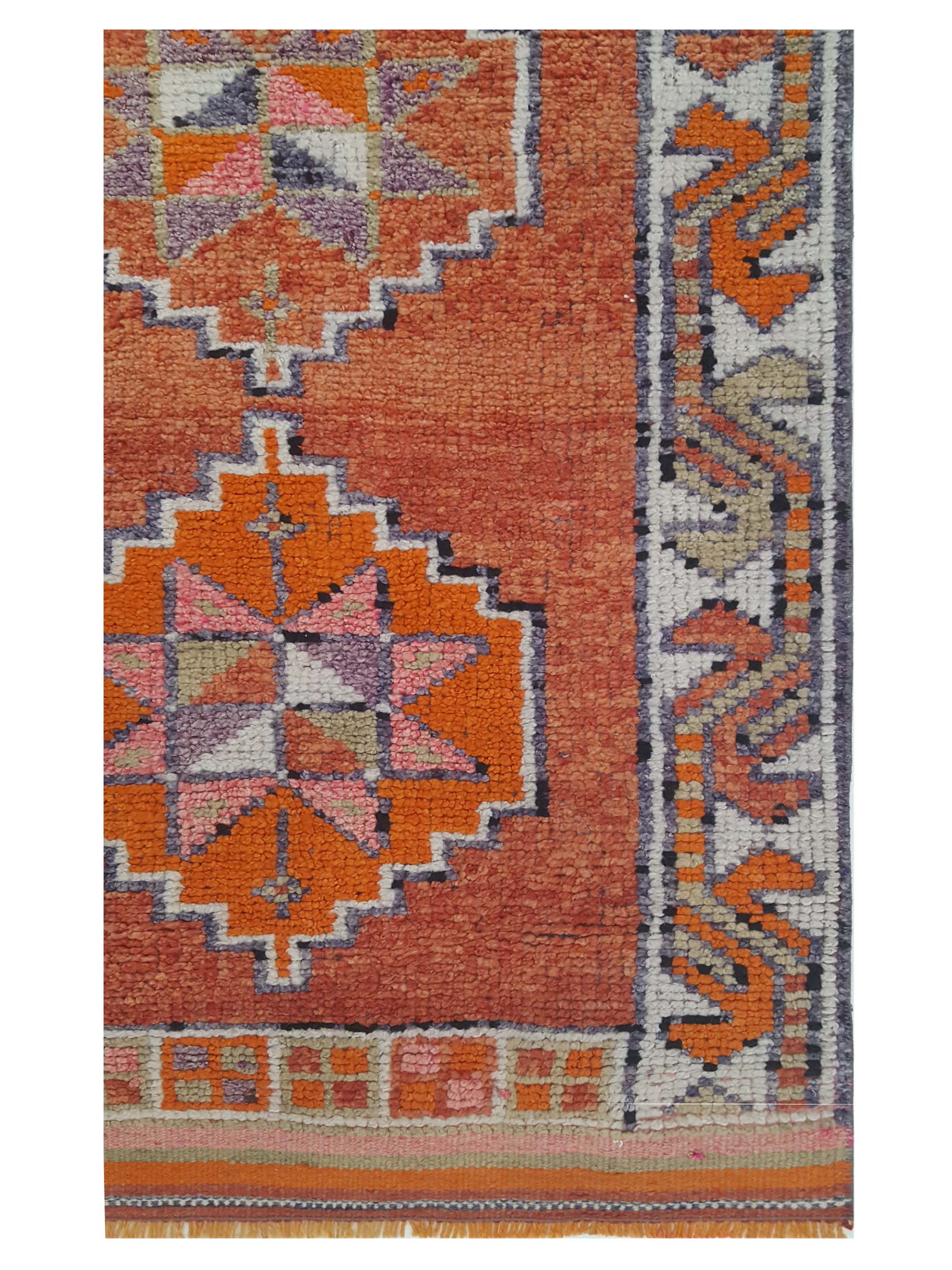 Kurdish Hand Knotted Orange 3x11 - Image 3 of 5