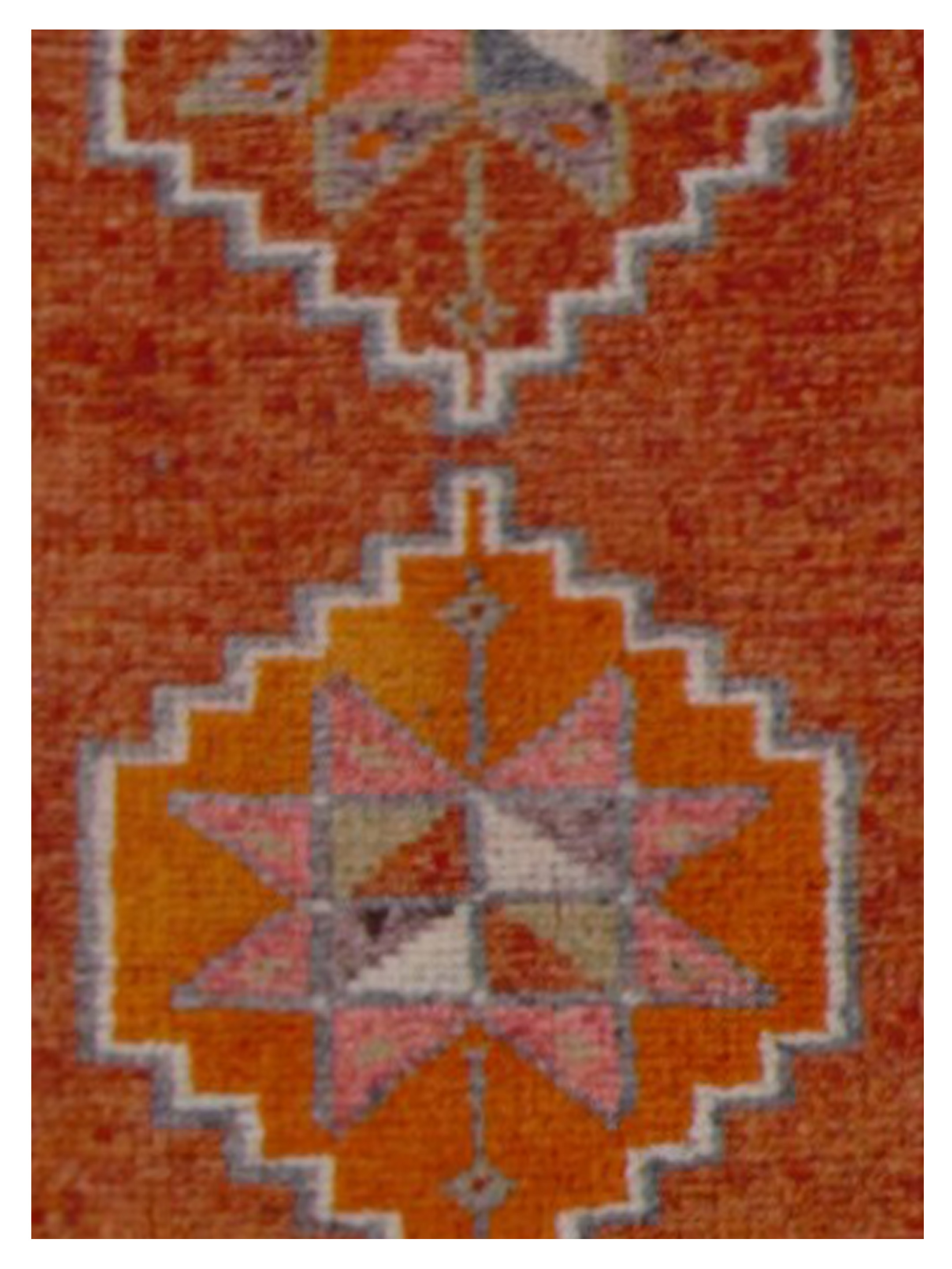 Kurdish Hand Knotted Orange 3x11 - Image 4 of 5