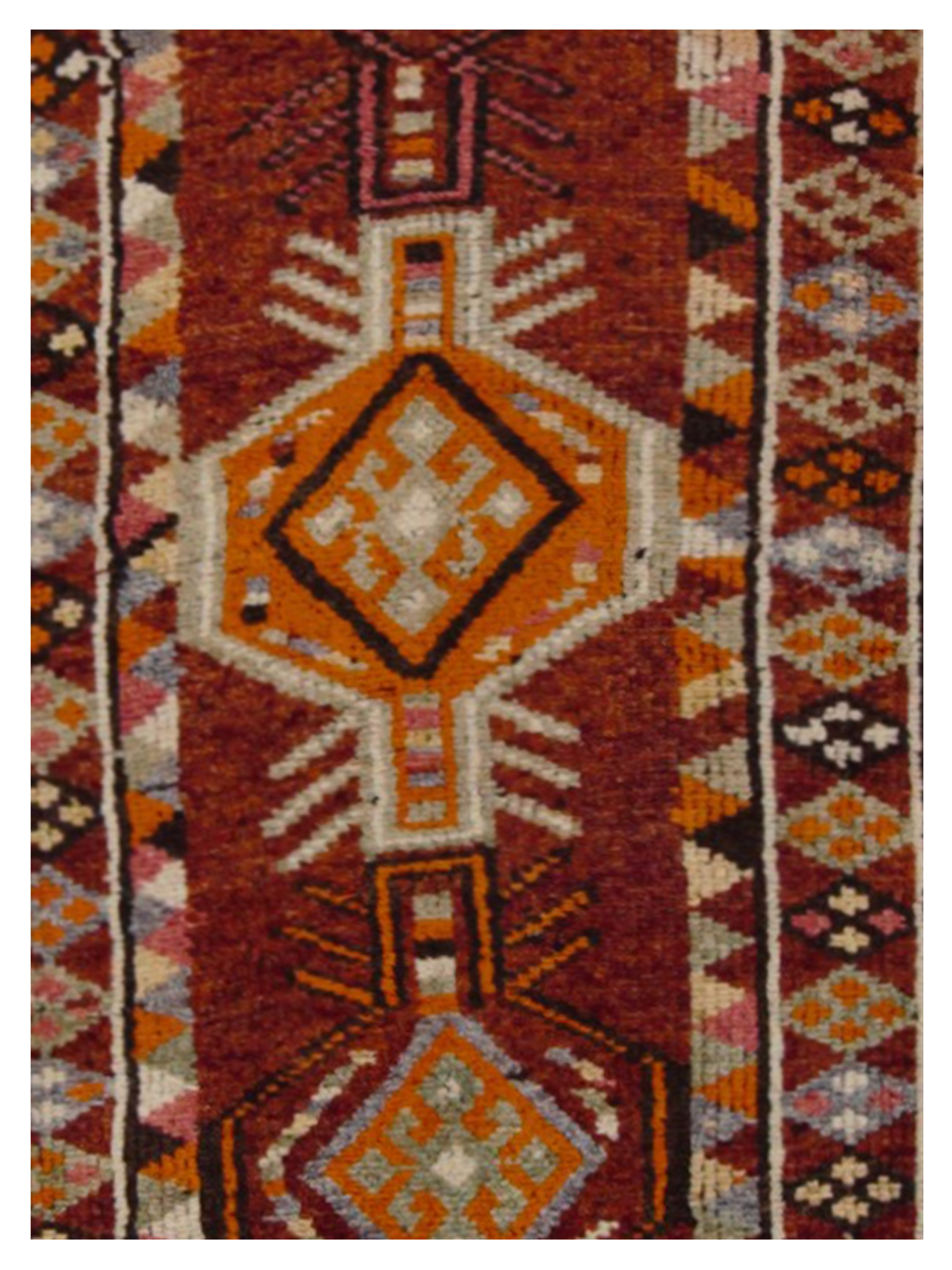 Kurdish Hand Knotted Rust 3x12 - Image 4 of 5