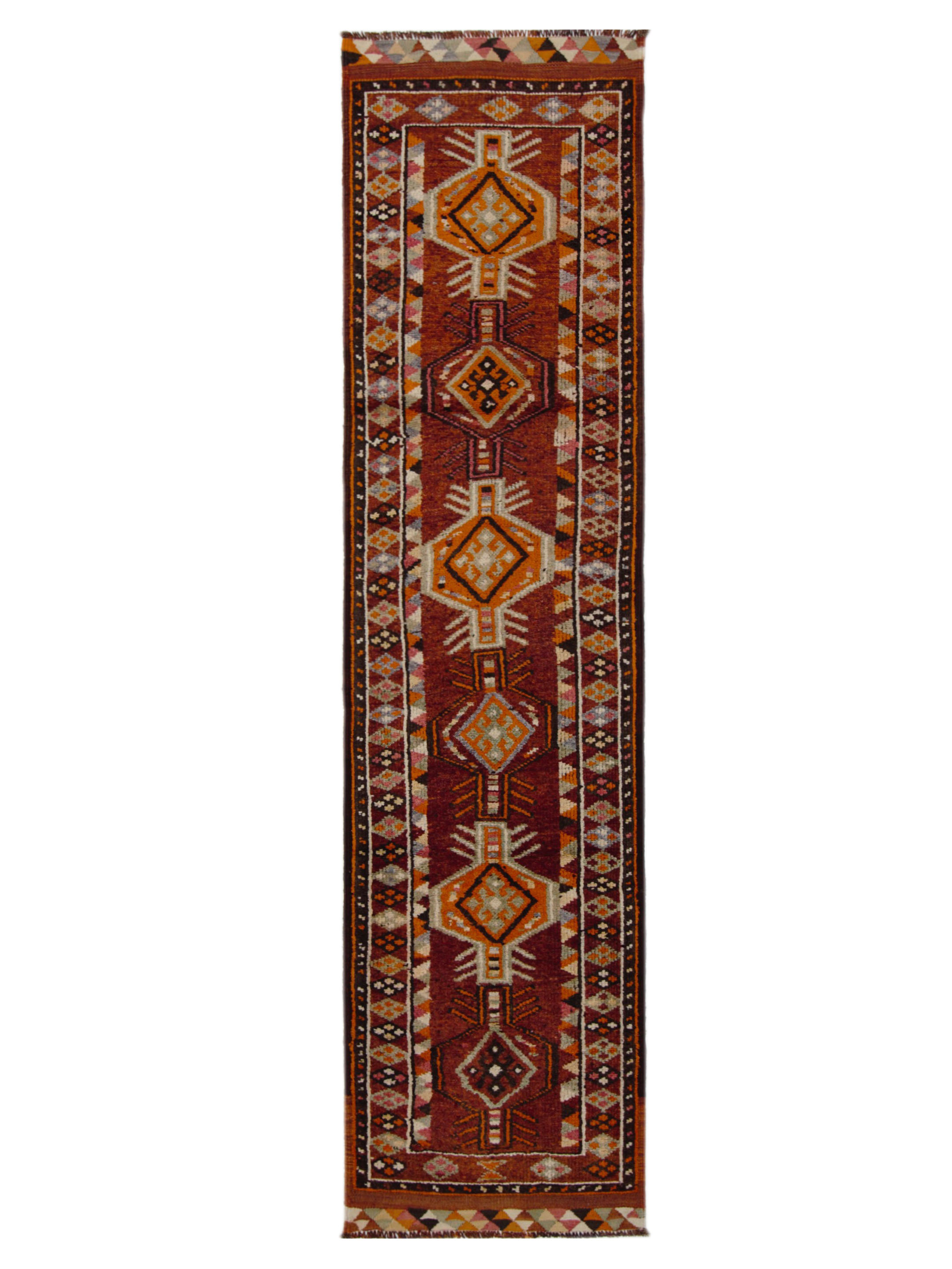 Kurdish Hand Knotted Rust 3x12