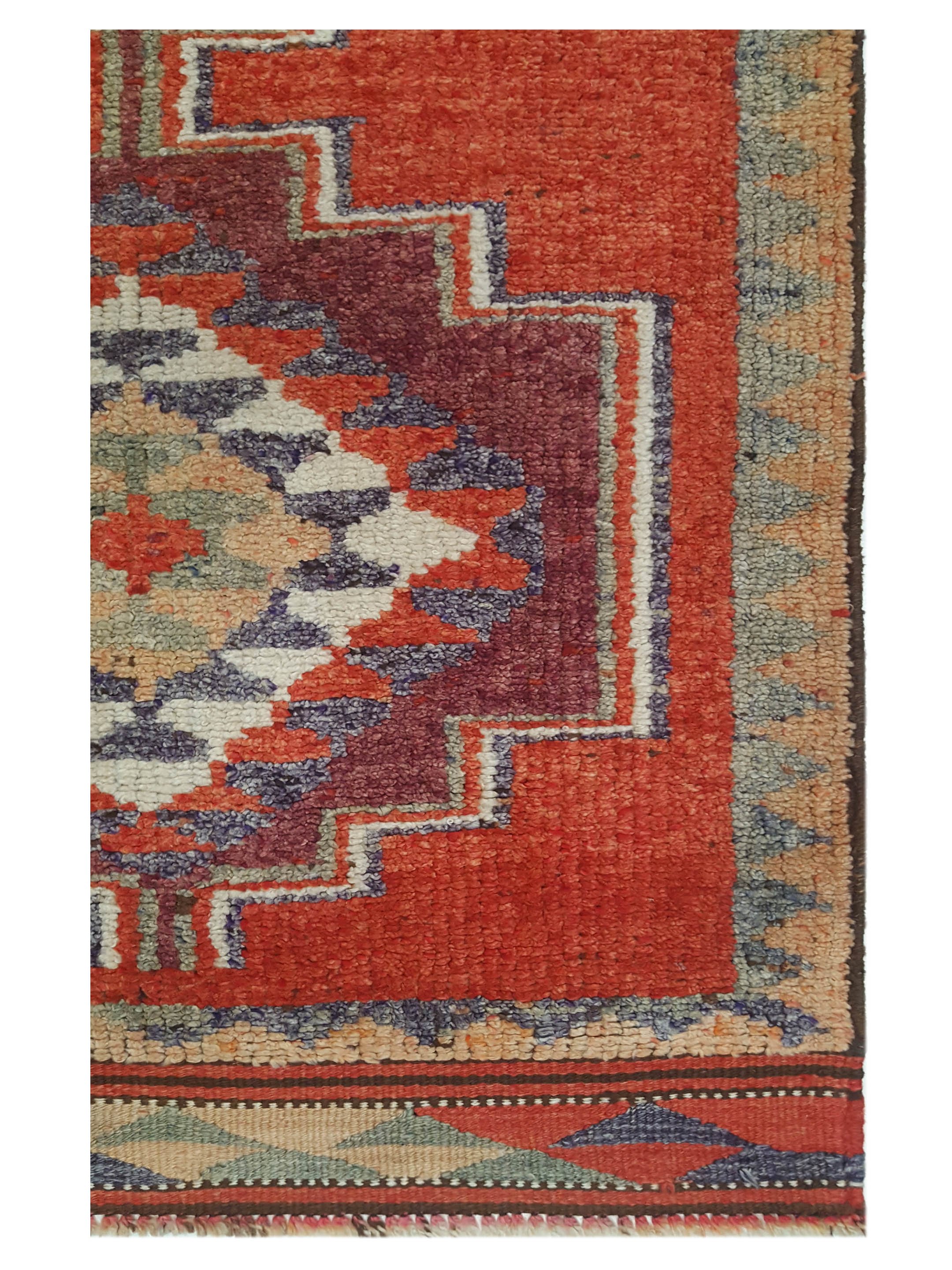 Kurdish Hand Knotted Orange 3x11 - Image 3 of 5
