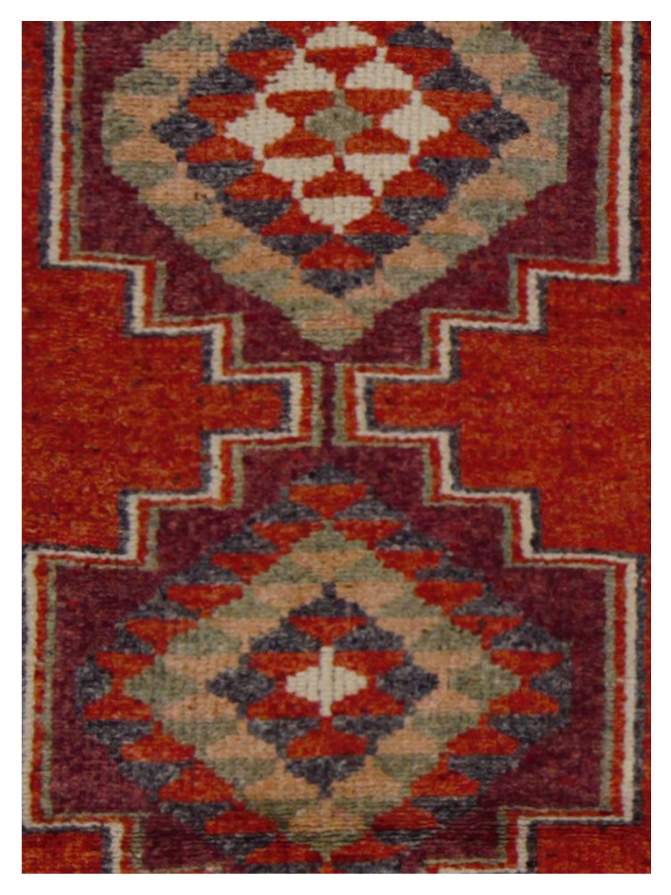 Kurdish Hand Knotted Orange 3x11 - Image 4 of 5