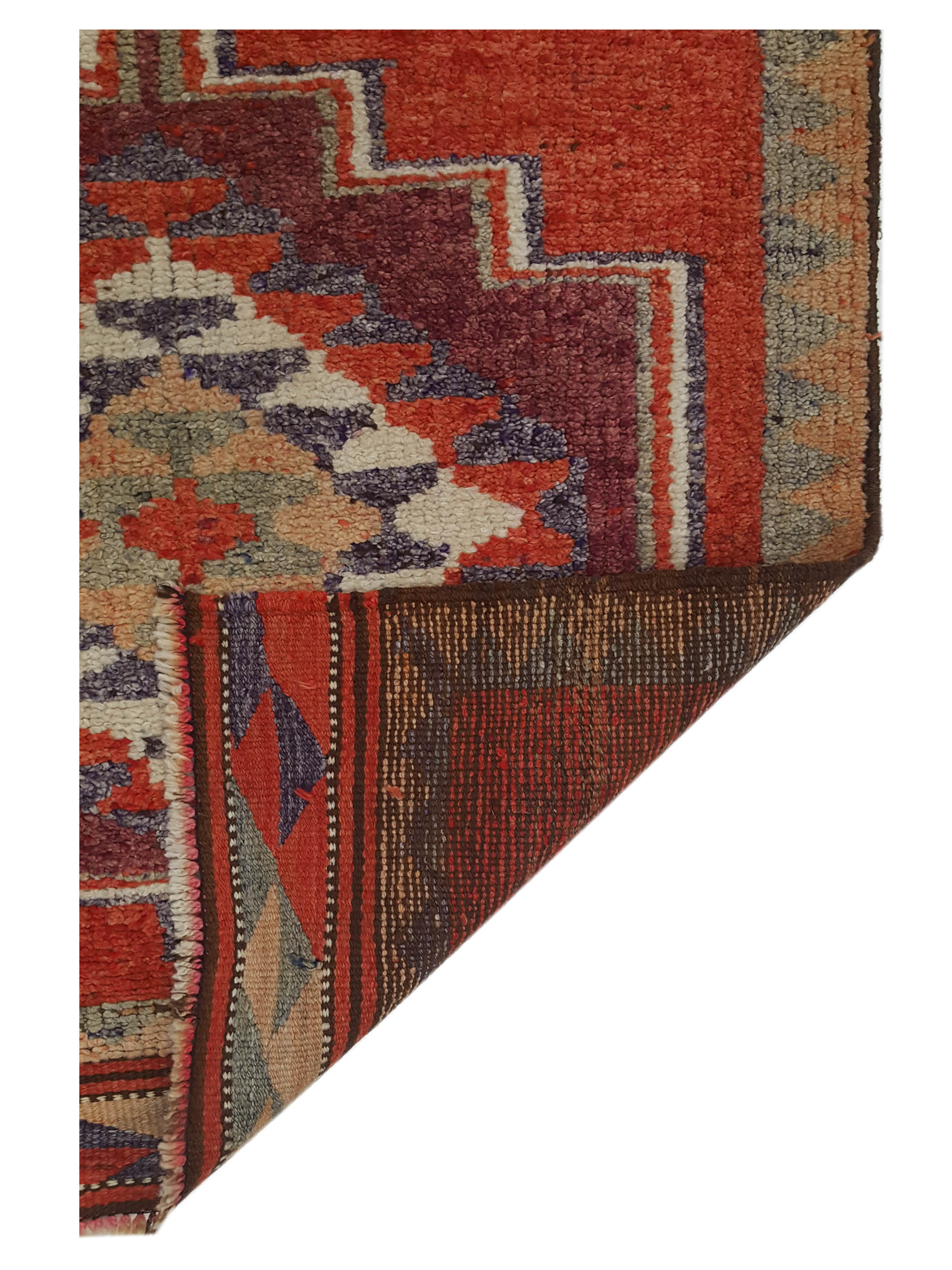 Kurdish Hand Knotted Orange 3x11 - Image 5 of 5