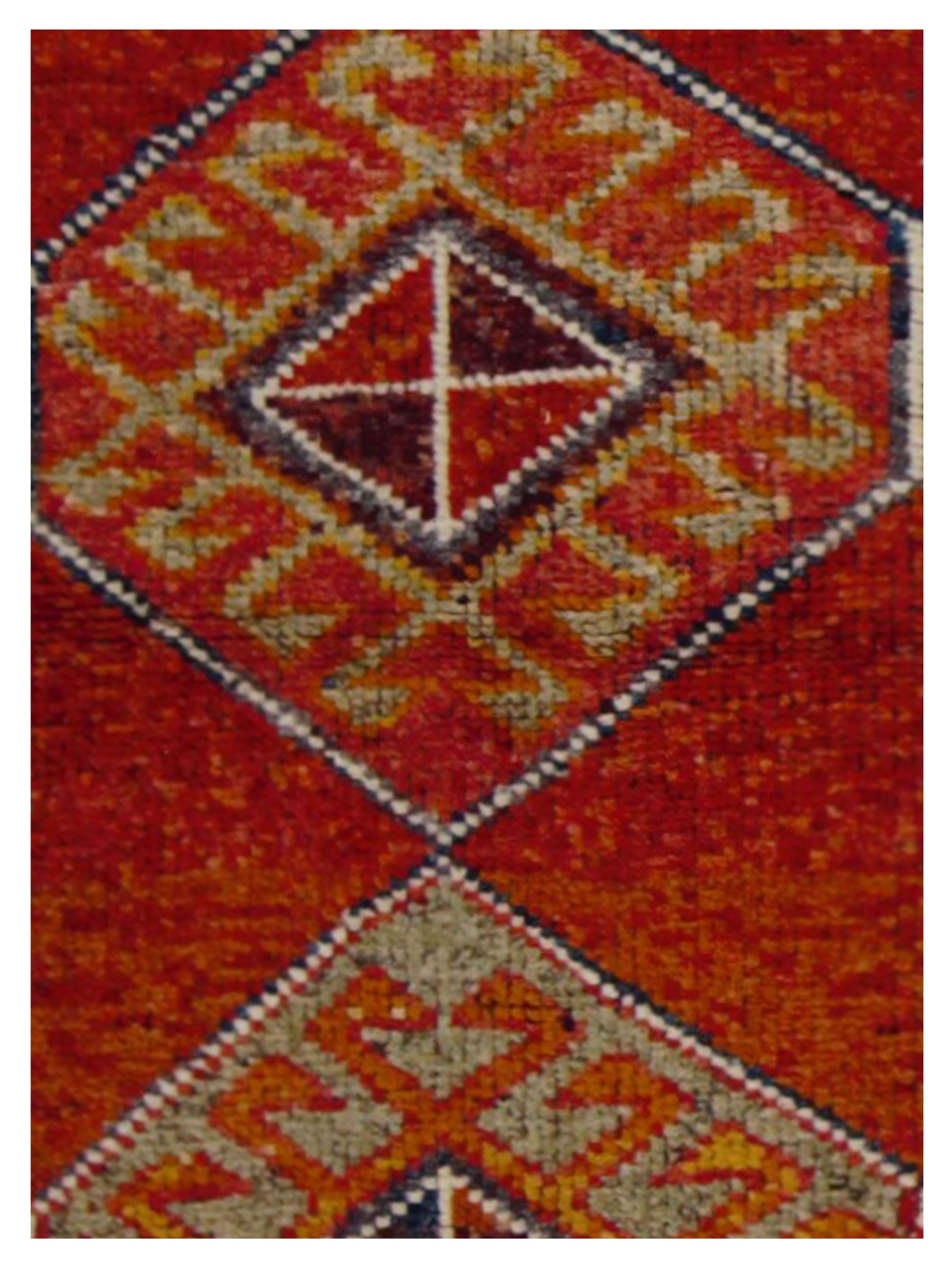 Kurdish Hand Knotted Orange 3x10 - Image 4 of 5