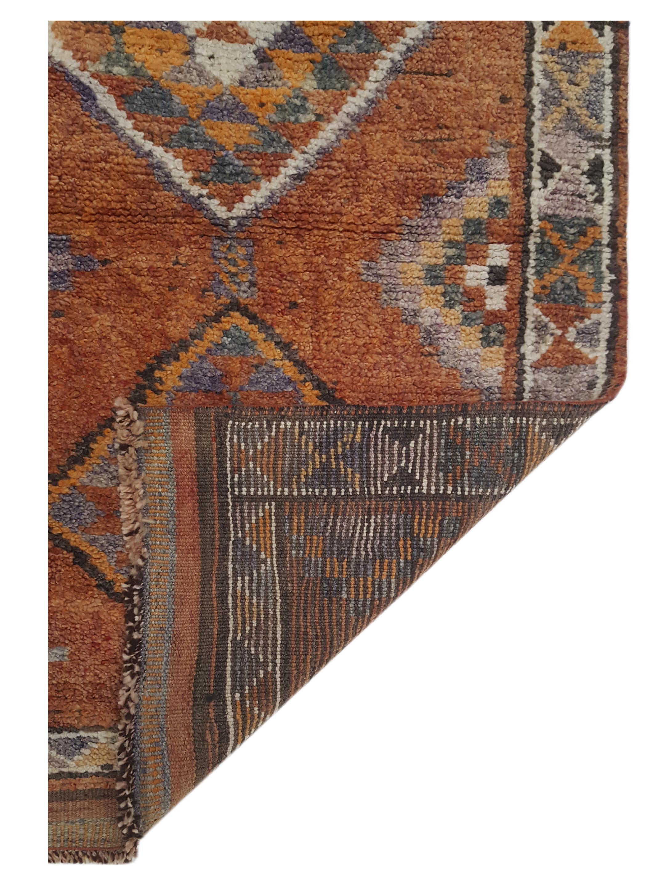 Kurdish Hand Knotted Orange 3x12 - Image 5 of 5