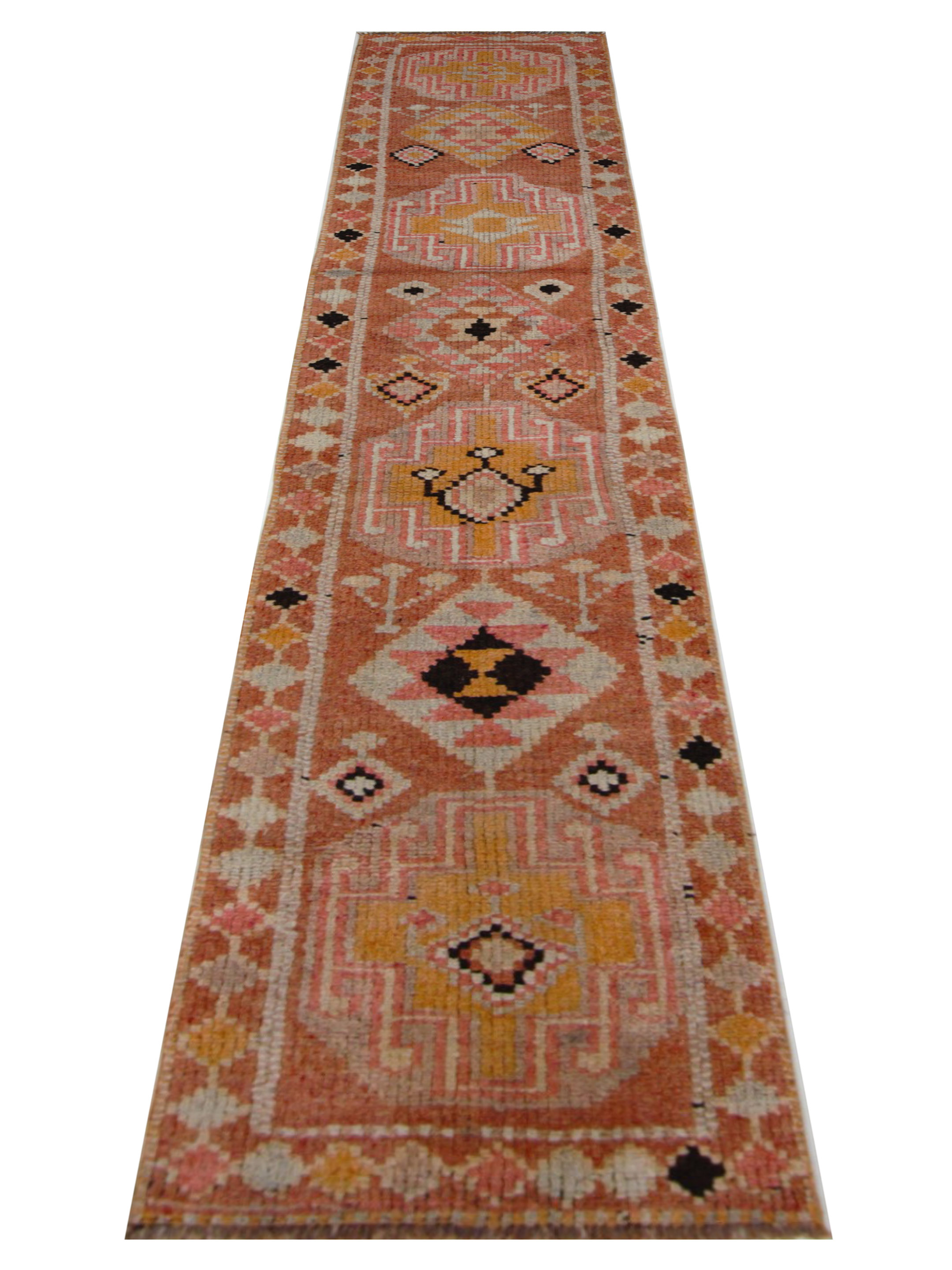 Kurdish Hand Knotted Peach 3x12 - Image 2 of 5