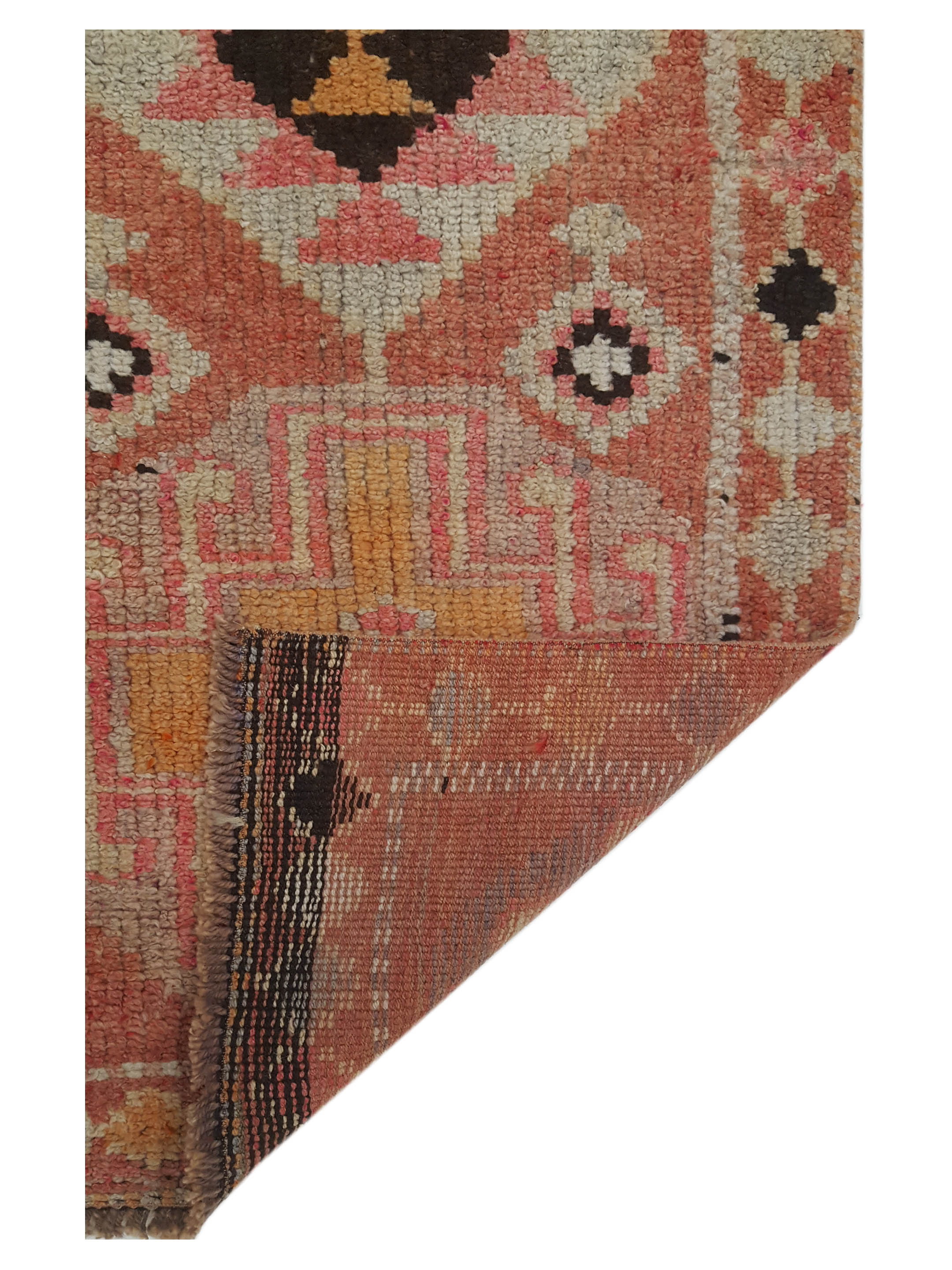 Kurdish Hand Knotted Peach 3x12 - Image 5 of 5