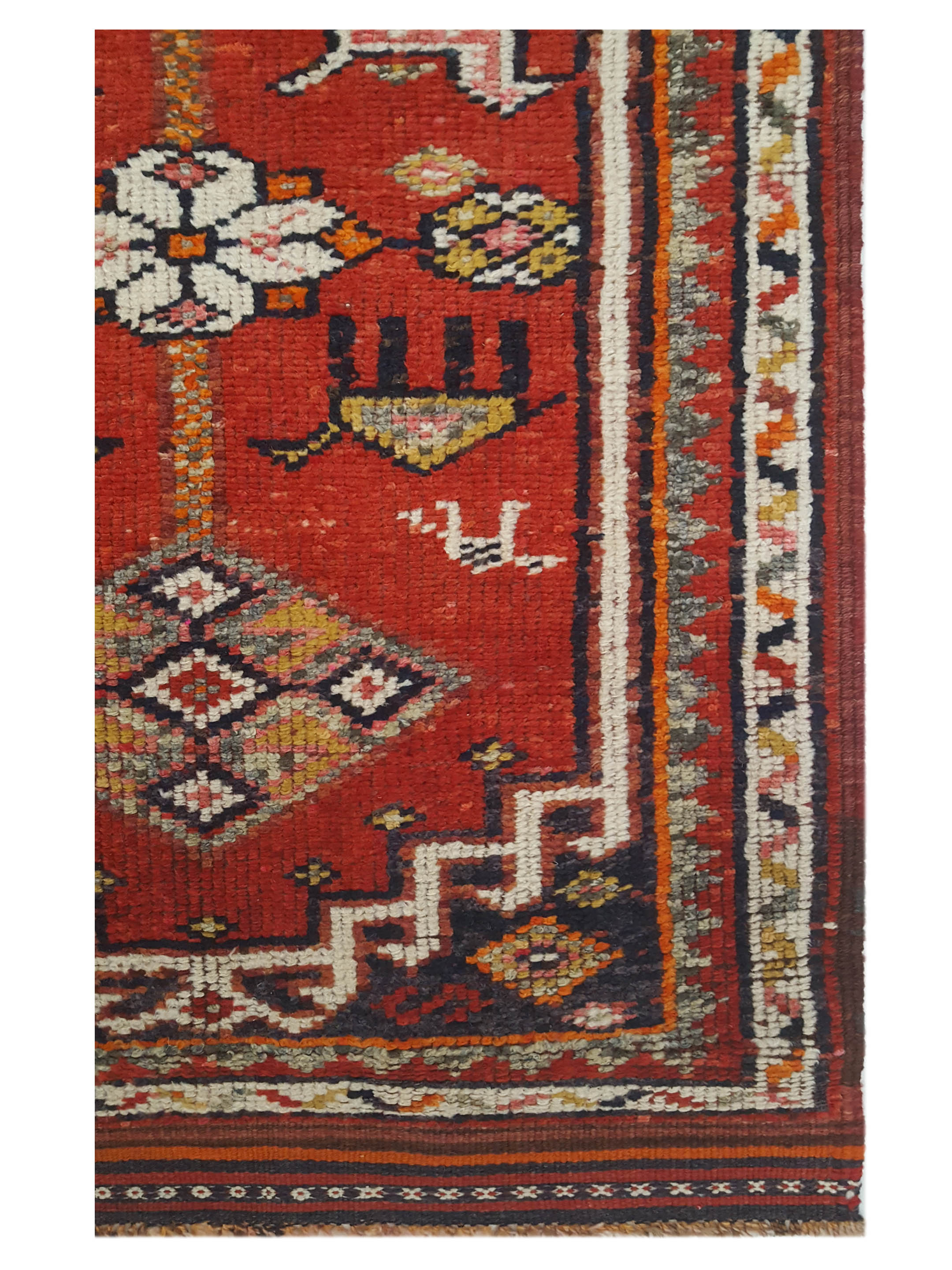 Kurdish Hand Knotted Red 3x13 - Image 3 of 5