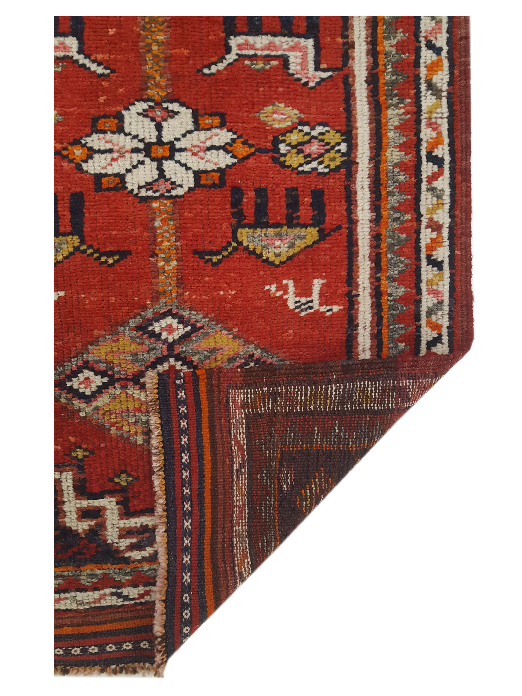 Kurdish Hand Knotted Red 3x13 - Image 5 of 5