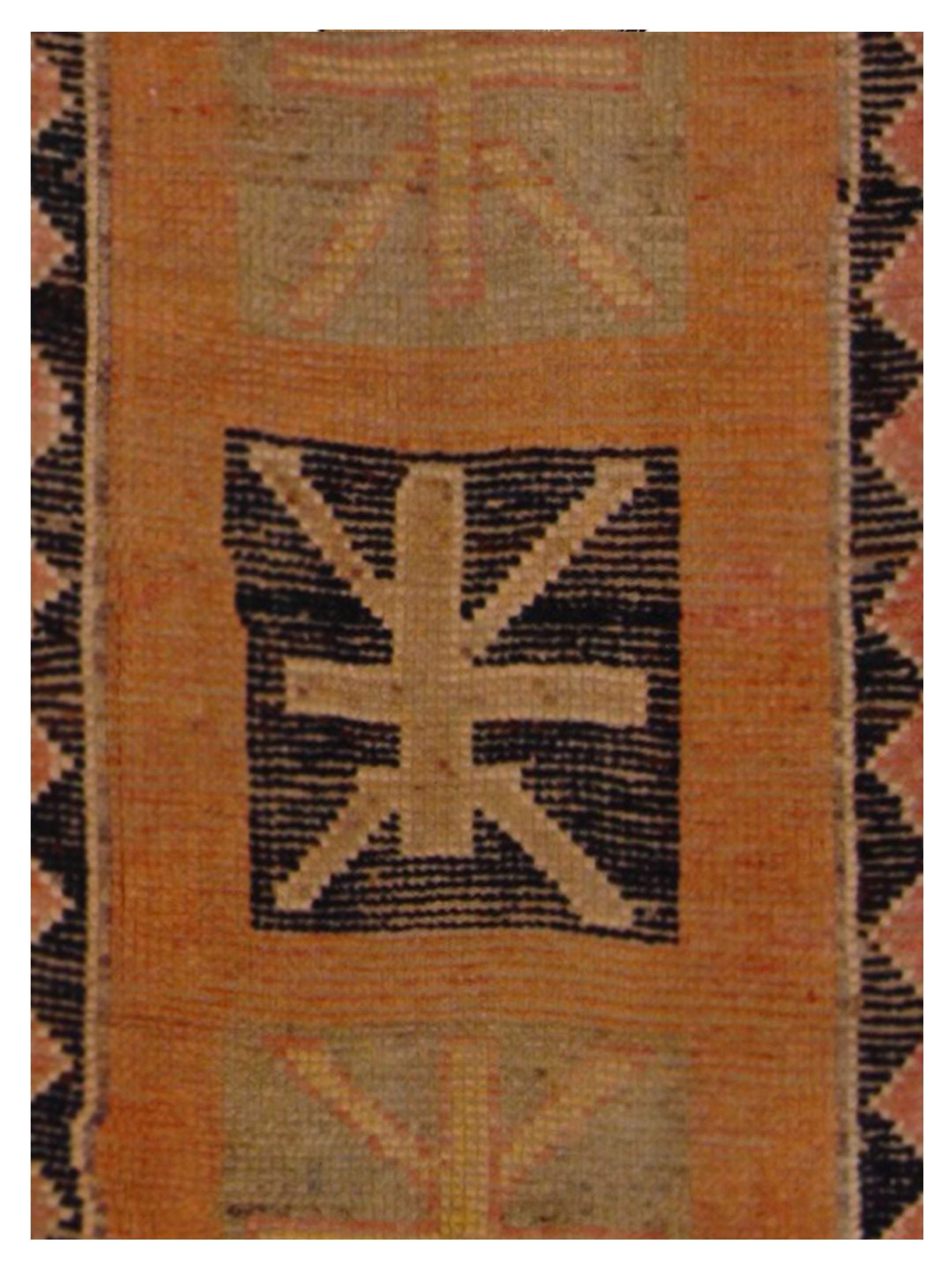 Kurdish Hand Knotted Orange 3x10 - Image 4 of 5