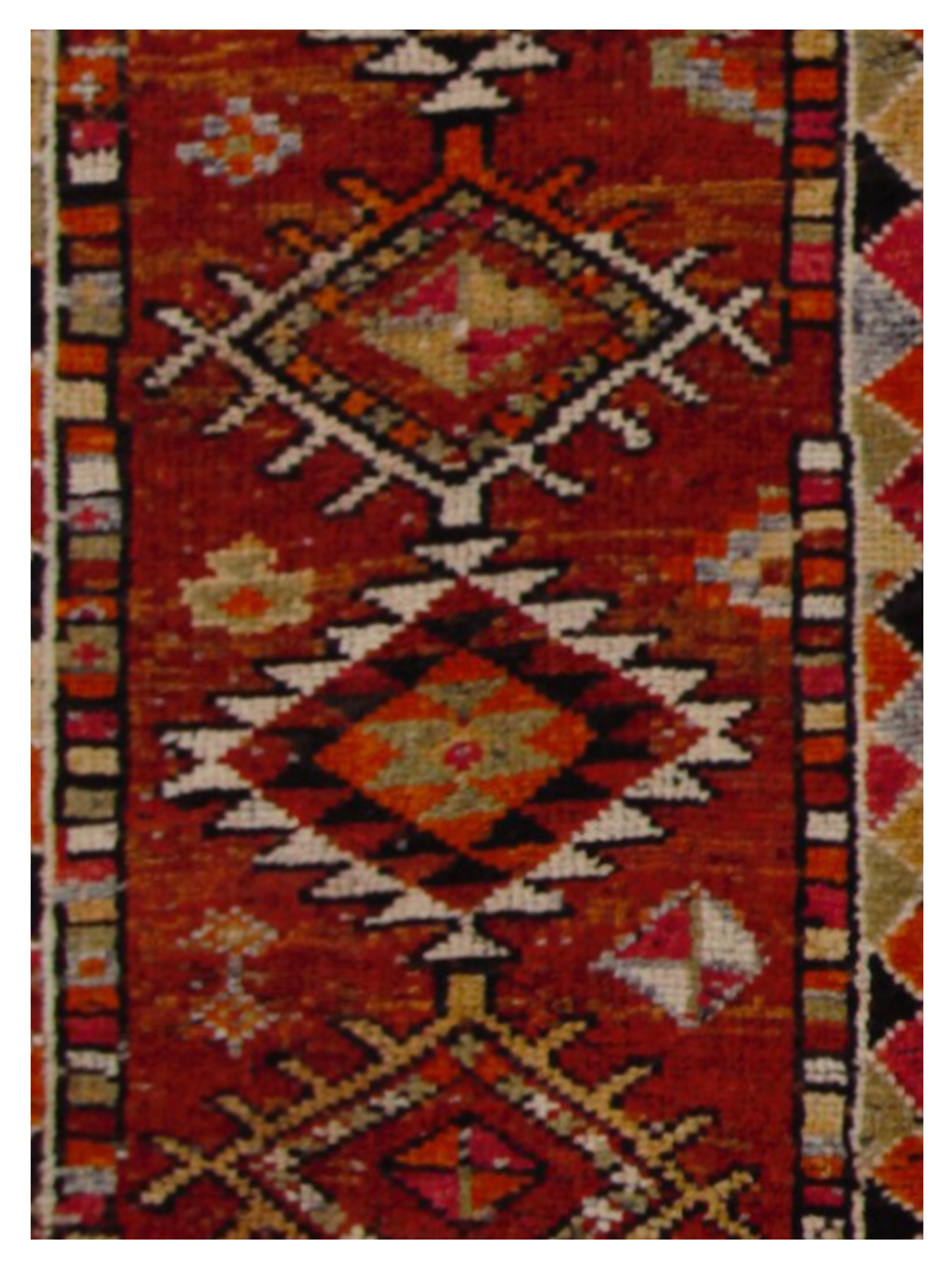 Kurdish Hand Knotted Red 3x13 - Image 4 of 5