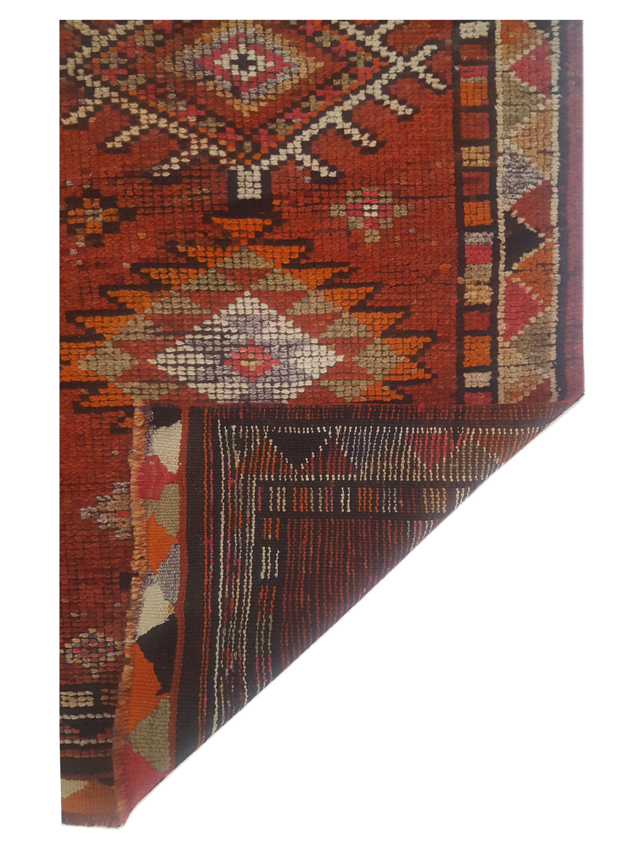 Kurdish Hand Knotted Red 3x13 - Image 5 of 5