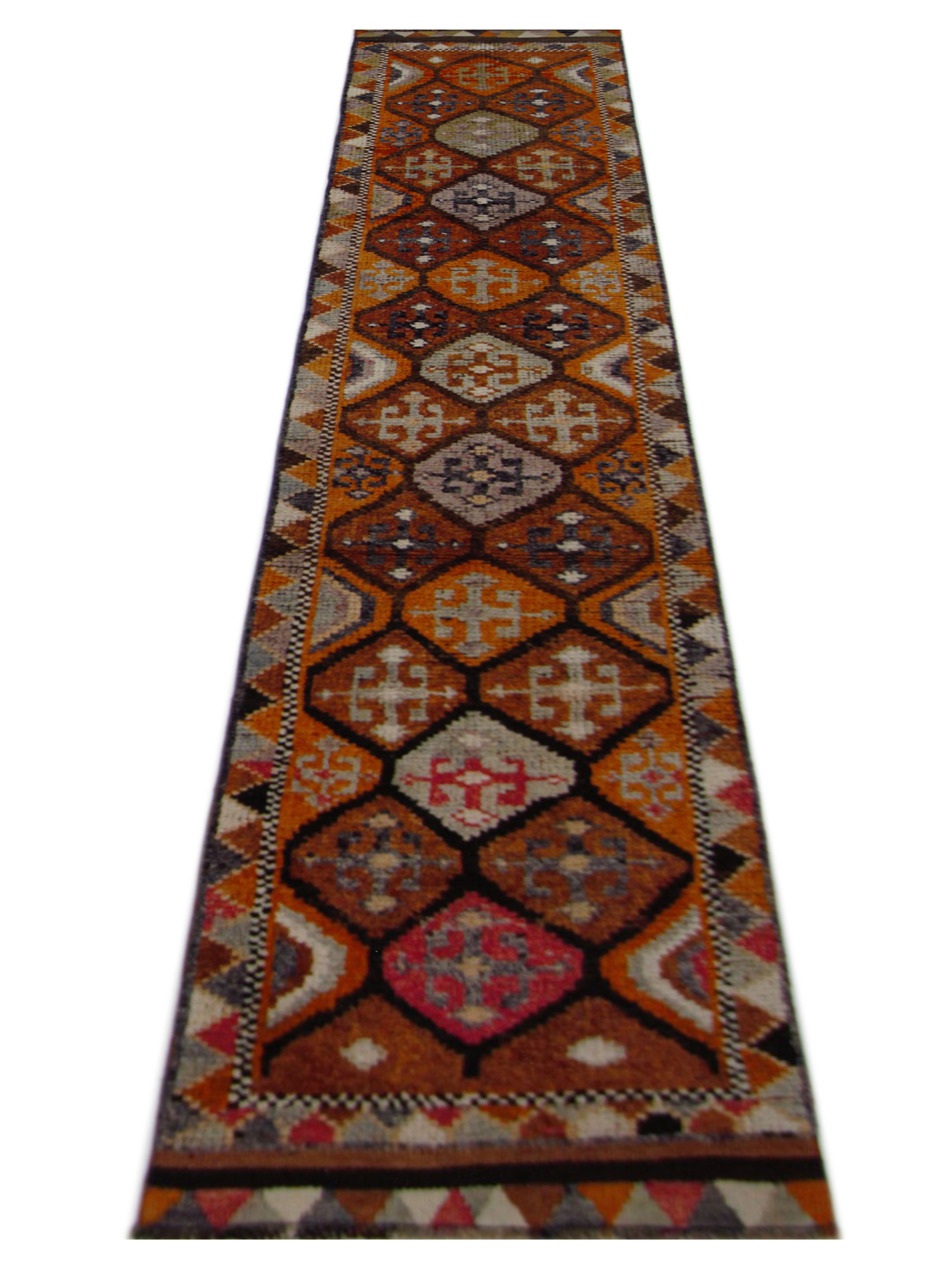 Kurdish Hand Knotted Grey 3x12 - Image 2 of 5