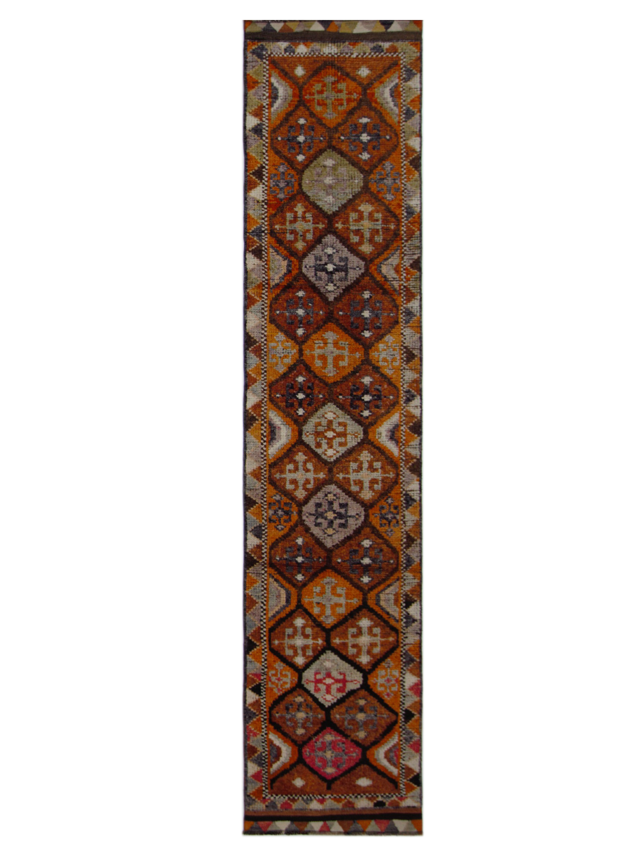 Kurdish Hand Knotted Grey 3x12