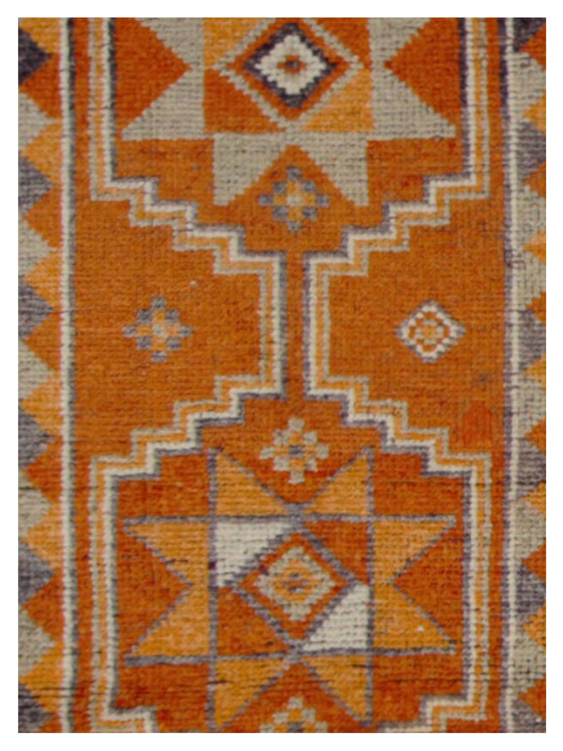 Kurdish Hand Knotted Orange 3x10 - Image 4 of 5