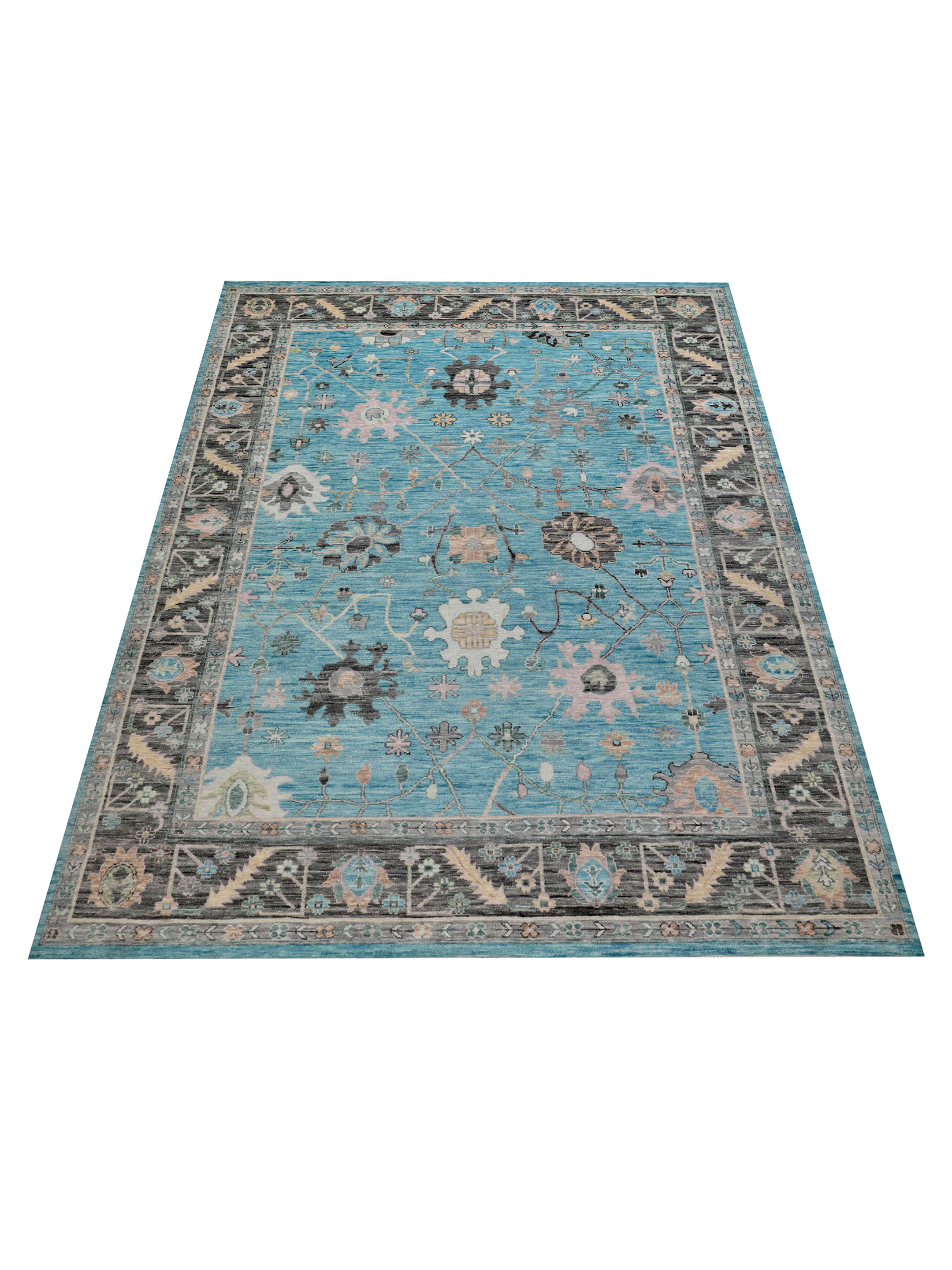 Anatolian Revival Hand Knotted Lt.Blue 10x14 - Image 2 of 5